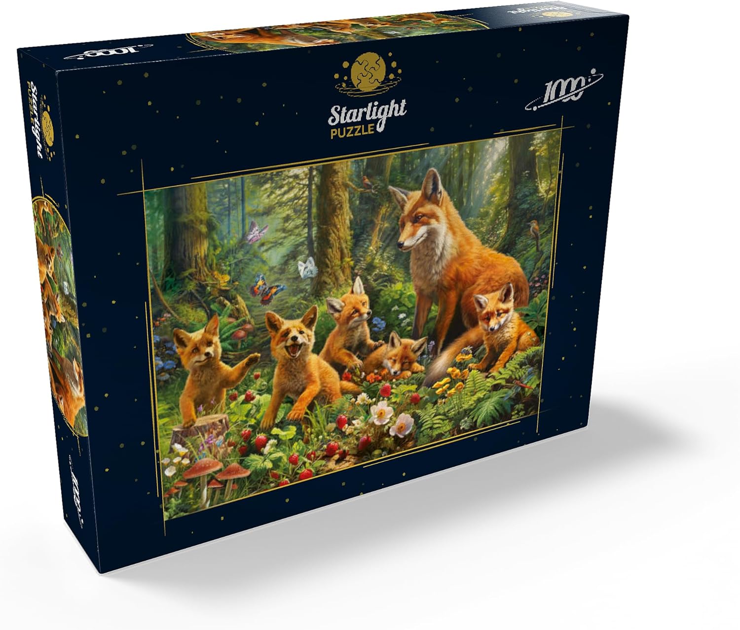 MyPuzzle Fox Family - Premium 1000 Piece Jigsaw Puzzle for Adults