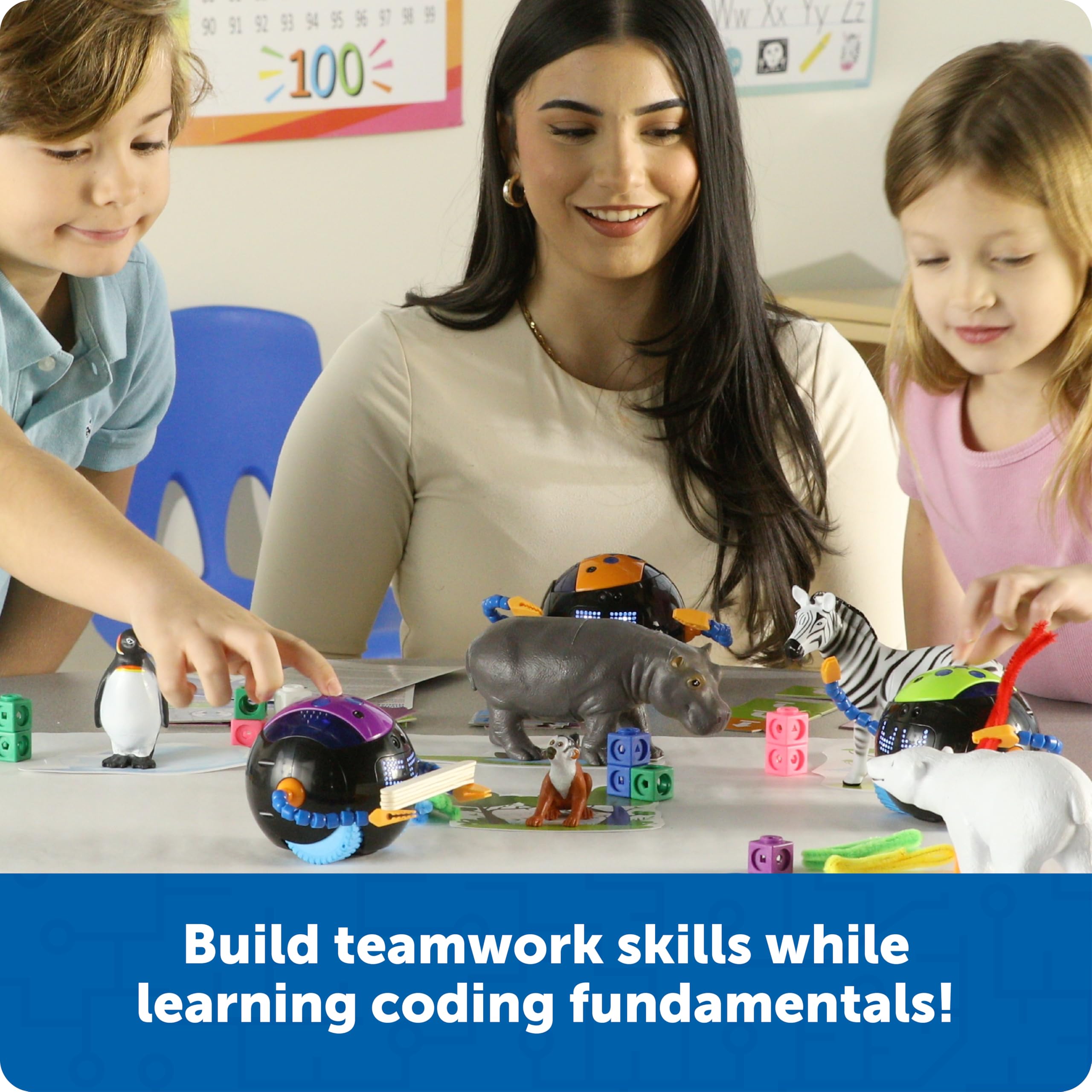 Learning Resources Robot Cooper STEMBot – Zestaw Klasowy, Programowanie i Kodowanie, Dzieci 5-10 Lat