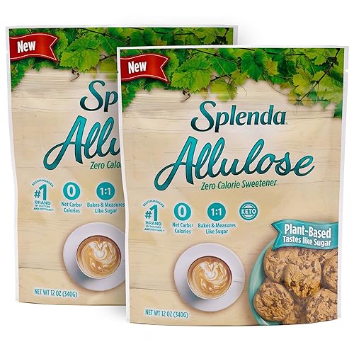 Miniatura 1 de SPLENDA Alulosa edulcorante a base de plantas cero calorías para hornear bebidas en bolsa resellable paquete de 120 bolsas 24 onzas paquete de 2