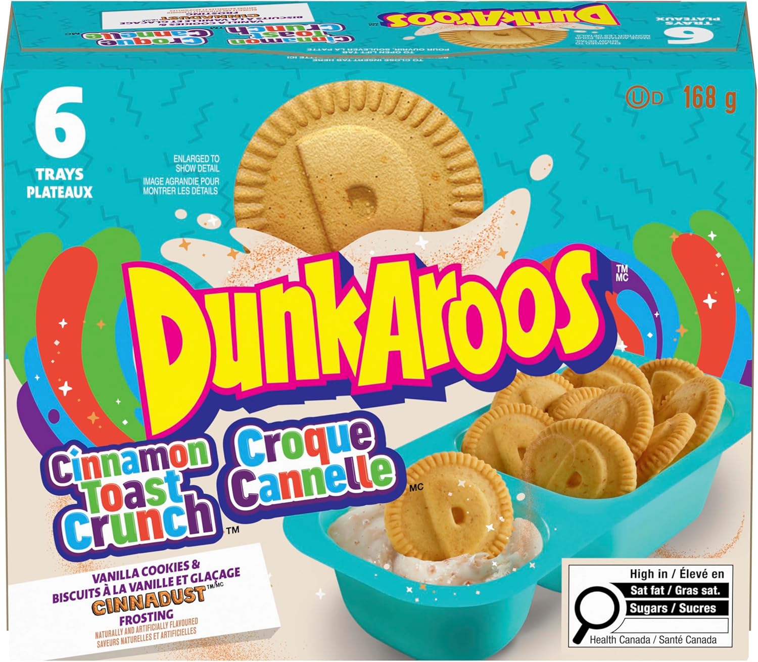 Cinnamon Toast Crunch DunkAroos Vanilla Cookies and Cinnadust Frosting, Package of 6 Trays of DunkAroos - Image 10