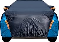 Vista 9 de Funda de coche impermeable de 2 puertas, para todo tipo de clima para automóviles, cubierta completa para exteriores con protección contra lluvia