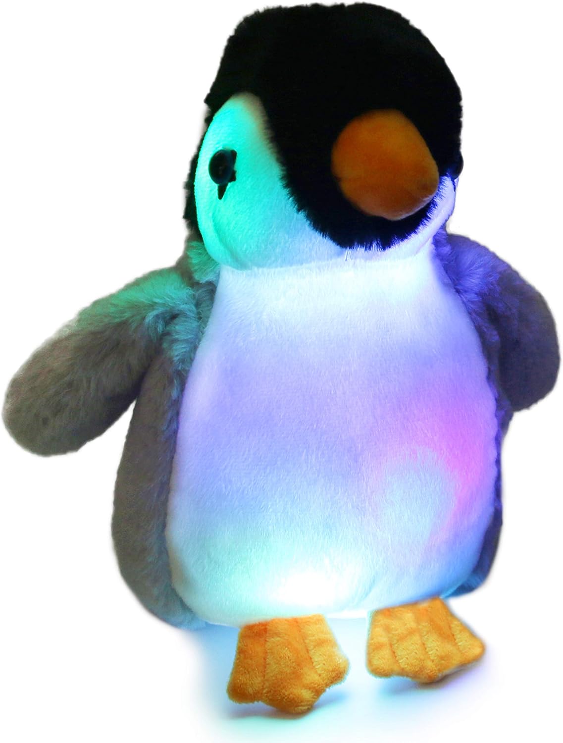 Amazon Com Bstaofy Glow Penguin Stuffed Animal Gray Led Soft Perky Adorable Floppy Plush Toy Nightlight Gift For Kids On Christmas Birthday Halloween Festival Occasions 11 Toys Games