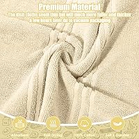 Vista 4 de Juegos de paños de cocina y trapos con guantes de horno - Paños de té 100% algodón para cocina - Manoplas de horno resistentes al calor 500°F