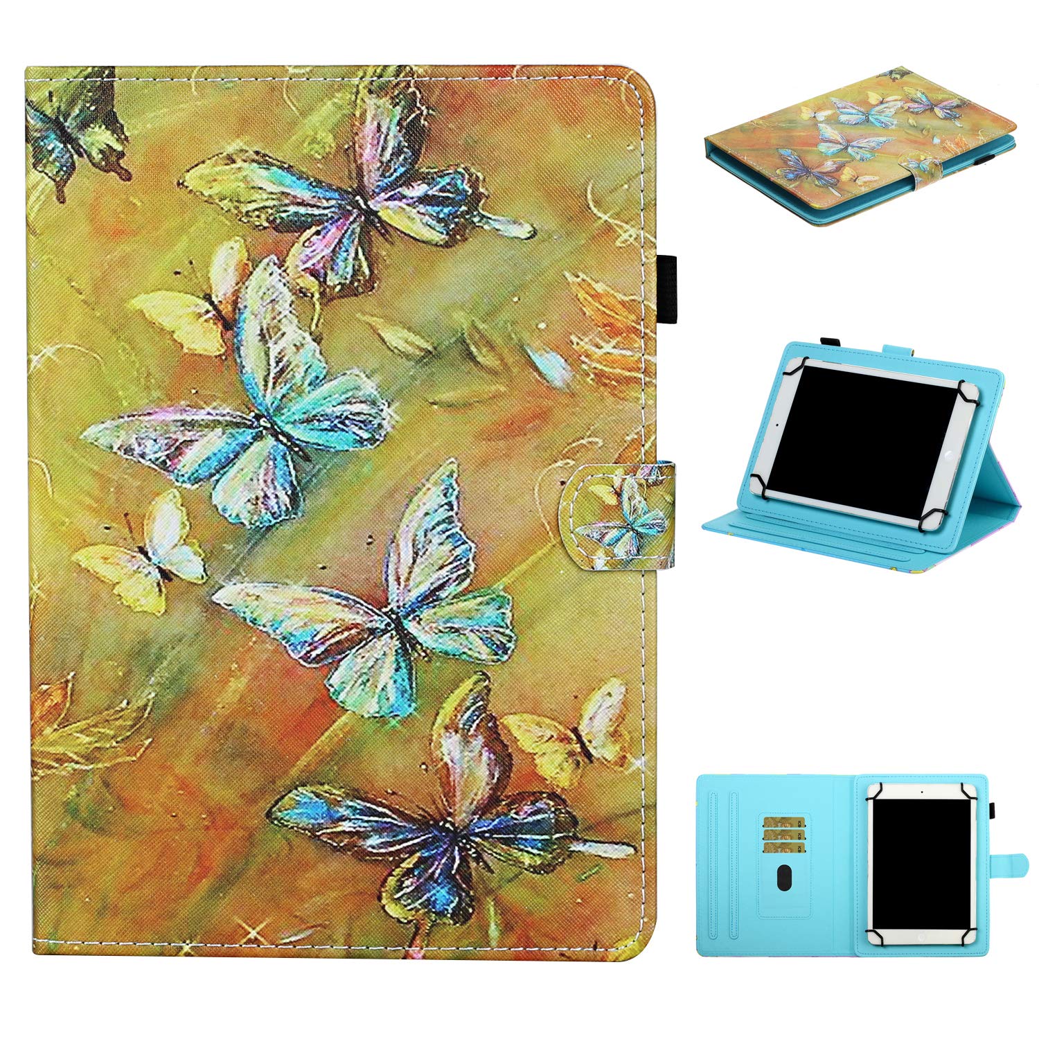 Cover per Tablet 7, Custodia Protettiva per Kobo Aura H2O Edition 2, Huawei MediaPad T3, iPad Mini, Lenovo Tab 7, Samsung Galaxy Tab 3 Lite, Asus Zenpad 7,Mare Rosa