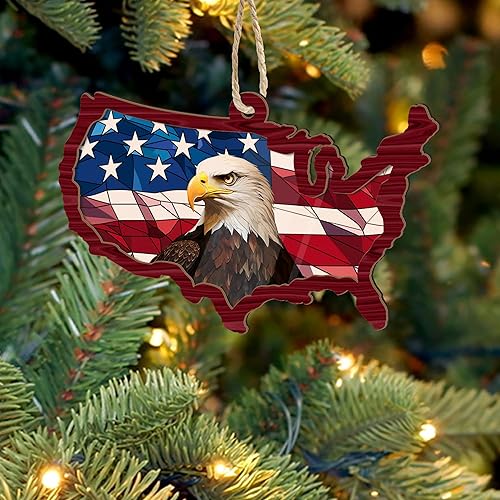 Miniatura 3 de Artsy Woodsy Adorno de Navidad de veterano para árbol de Navidad, plano 2D (no adorno 3D), regalos para soldado veterano, fuerzas armadas,