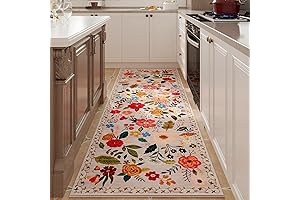 Non-Slip Floral Kitchen Runner Rug (2' x 6')