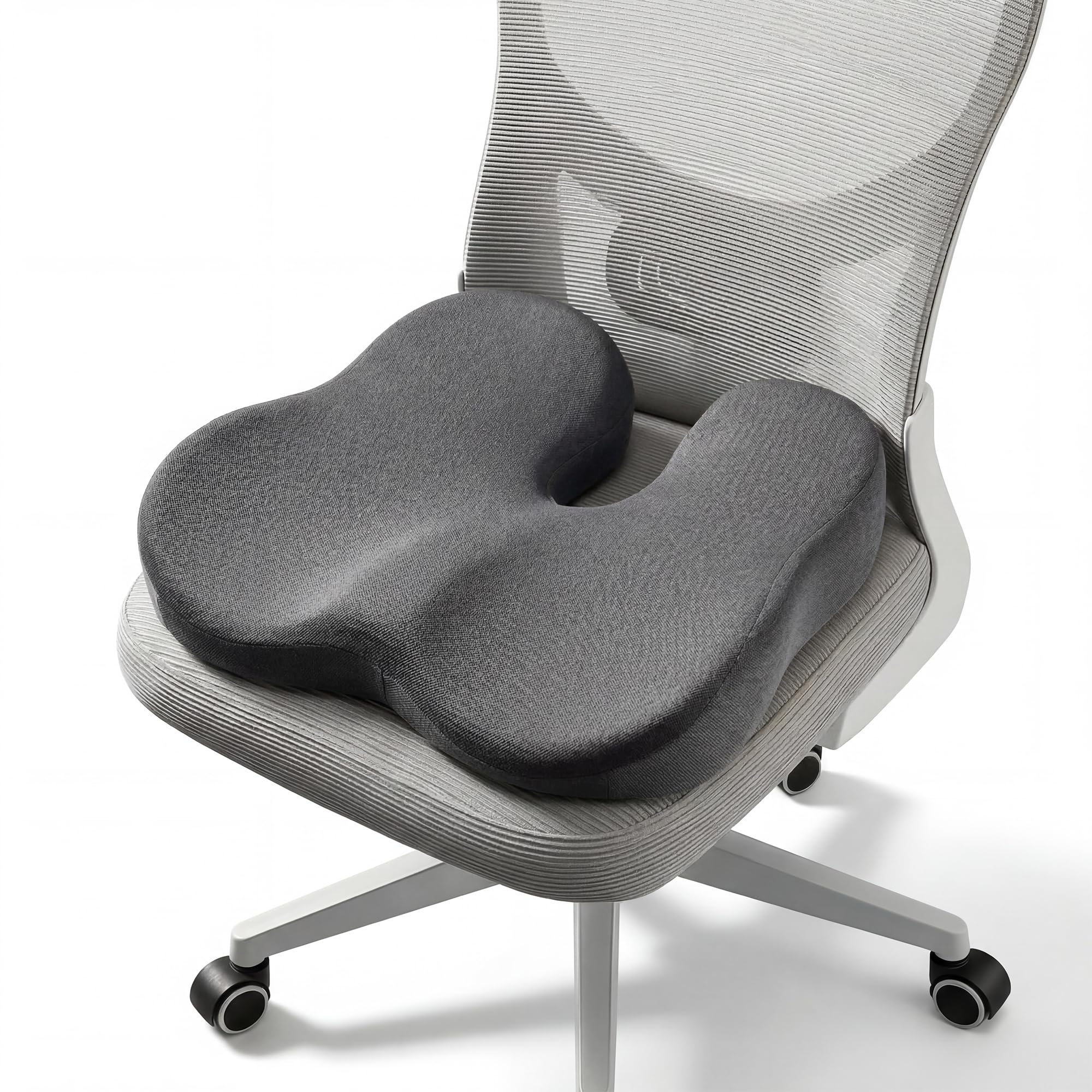 Sennycat Memory Foam Seat Cushion for Office Chair, Ergonomic Coccyx Support for Tailbone Pain Relief, Car Seat Pad