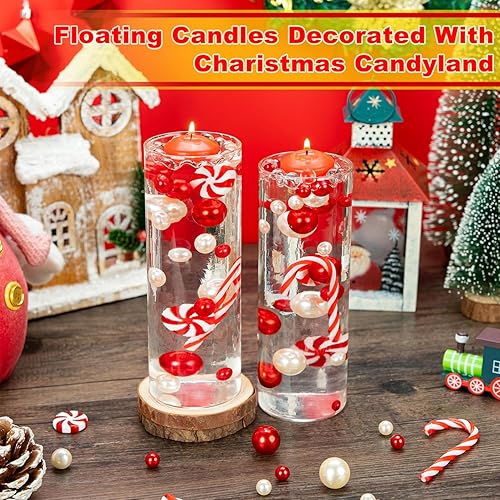 Miniatura 5 de 4114 piezas de perlas de relleno de jarrón de Navidad, cuentas de gel de agua transparente, jarrón de perlas de relleno de perlas flotantes para