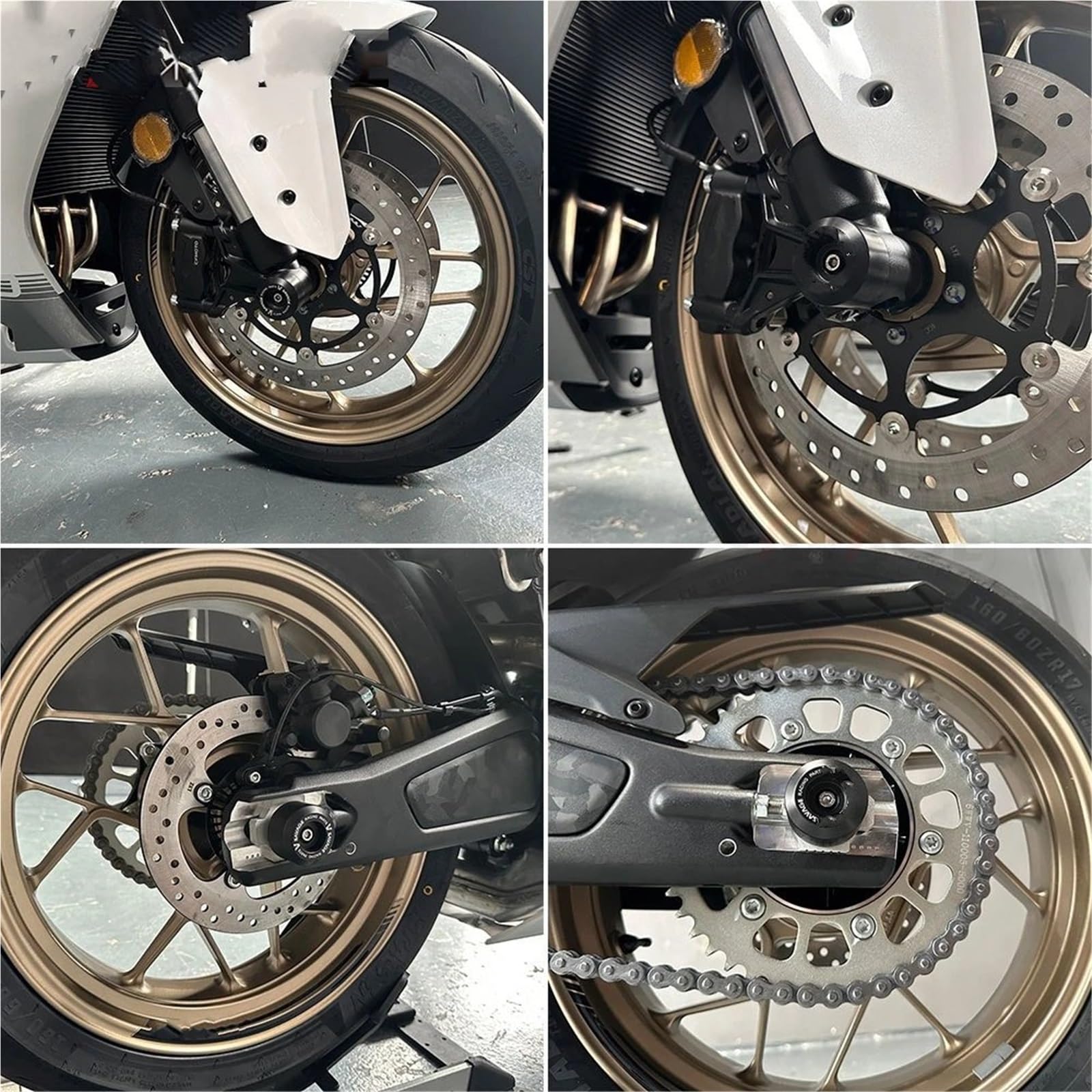 Pasuje Do CFMOTO 500SR VOOM 500 SR 2024 2025 SR500 Oś Widelca Wahacz Osłona Zabezpieczenie Przed Upadkiem Tylne Przednie Ślizgi Koła wspornik szpula wahacza(Front Rear Slider)