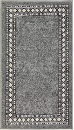 Miniatura 371 de Antep Rugs Alfombras modernas con bordes de 2 x 7 pies antideslizantes (antideslizante) de perfil bajo con parte trasera de goma para interiores