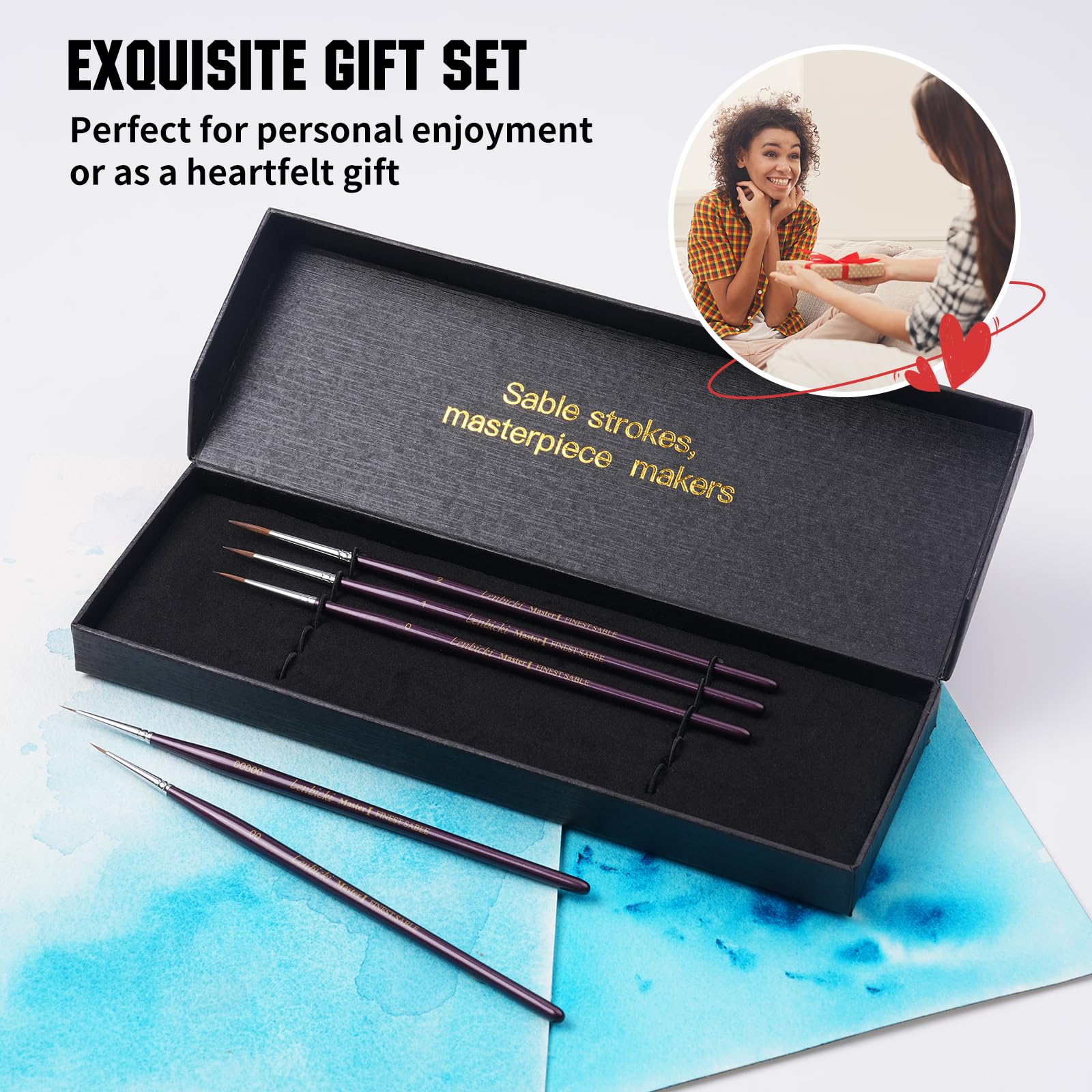 Kolinsky Sable Miniature Paint Brushes - 5 PCS -7