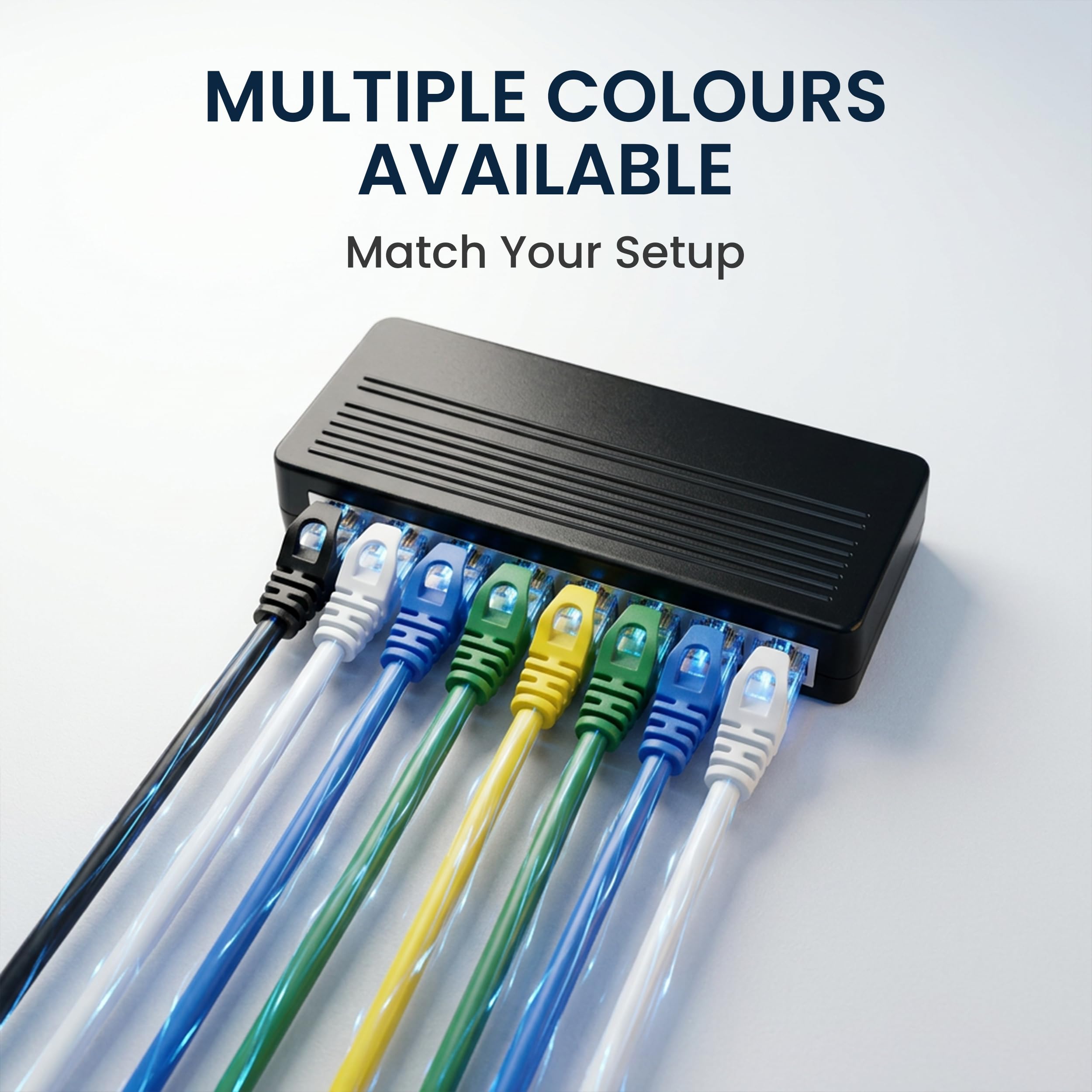 Cmple (557-N) Kabel Ethernet Cat6 10 Gb/s, kabel sieciowy komputerowy z pozłacanymi złączami RJ45, 550 MHz, 15 m, niebieski