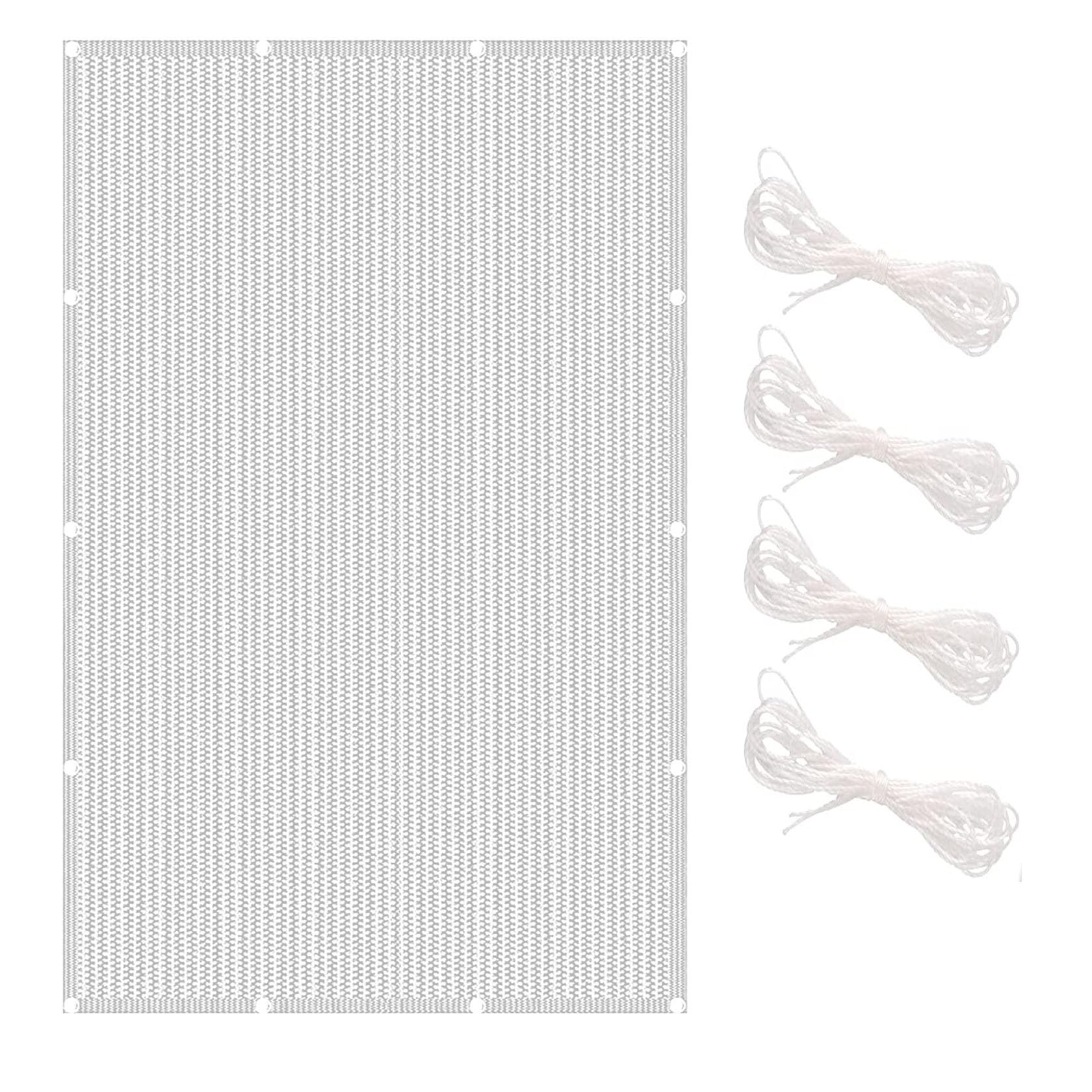 Voile d'ombrage respirant blanc idéal pour repas sur la terrasse