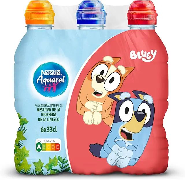 Aquarel Agua Mineral Natural con Tapón Infantil Looney Tunes - 6 Botellas 33cl
