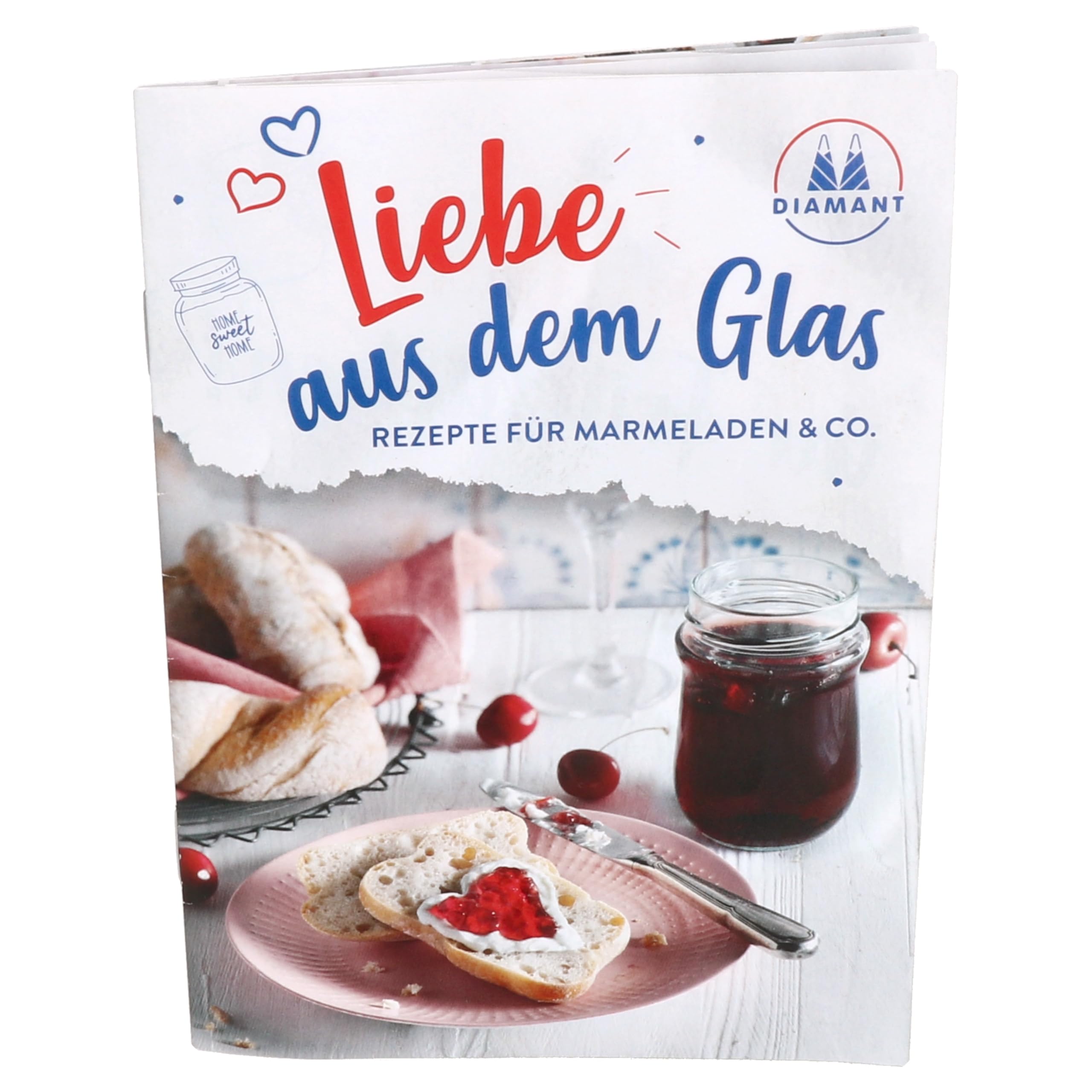 MamboCat Set di 75 vasetti in vetro da 125 ml, per marmellate, conserve To 66, coperchio argentato, incluso ricettario per gelificare con diamante
