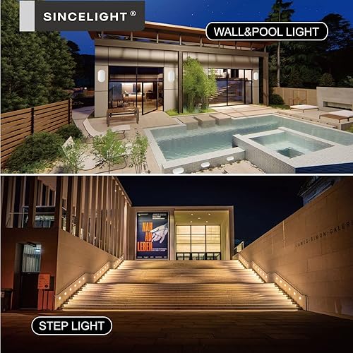 Miniatura 7 de SINCELIGHT Lámpara LED ovalada para montaje en pared y techo, difusor de ópalo, impermeable IP65 para uso en interiores o exteriores, 15 W, blanco