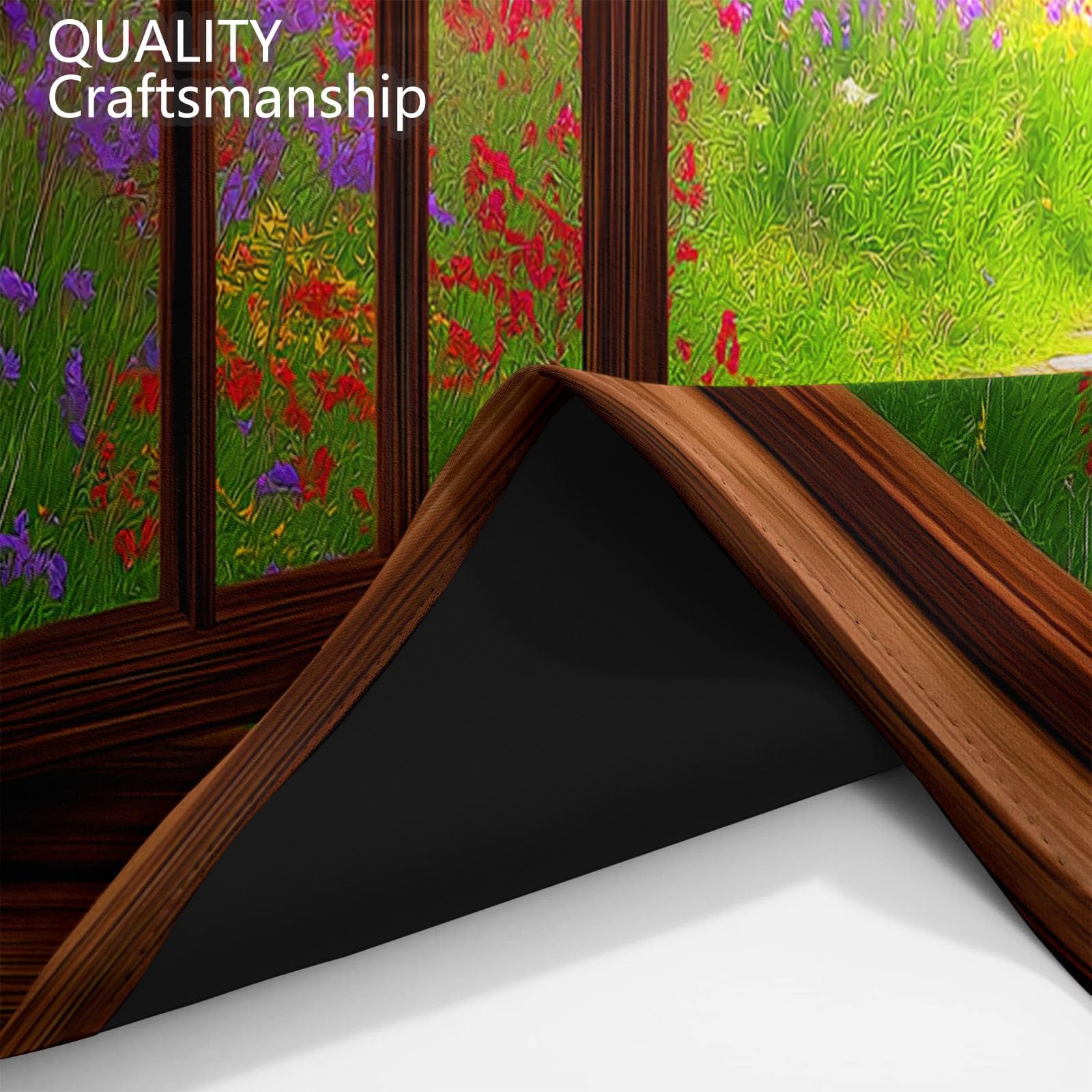 Genérico Bosque Verde Flores Cortinas Opacas térmicas Que bloquean la luz, Parete Artistica Cortinas Opacas con Ojales para Dormitorio y Sala de Estar 140 x 260 cm (2 Paneles)
