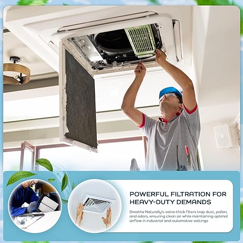 Miniatura 6 de Breathe Naturally - Paquete de 3 filtros de carbono de repuesto - Prefiltros de carbono extragruesos, medidos exactamente para adaptarse a los