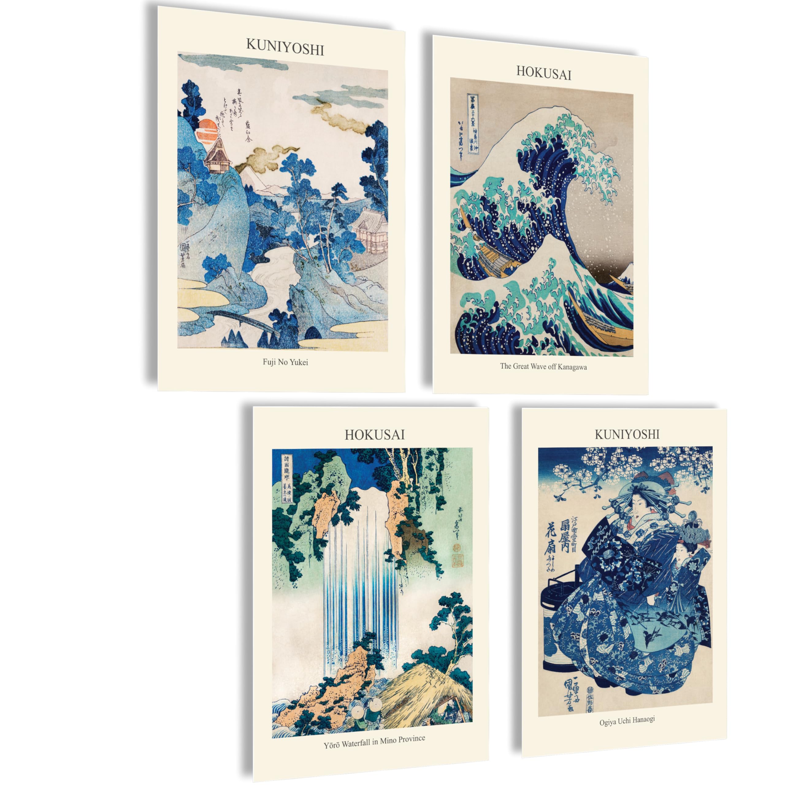 mojoliving Japón Póster Japón Decoración Japonesa Decoración Aestética Imágenes Anime Japonesas Imágenes Anime Póster Imágenes Salón Japón Regalo (Hokusai Kuniyoshi)