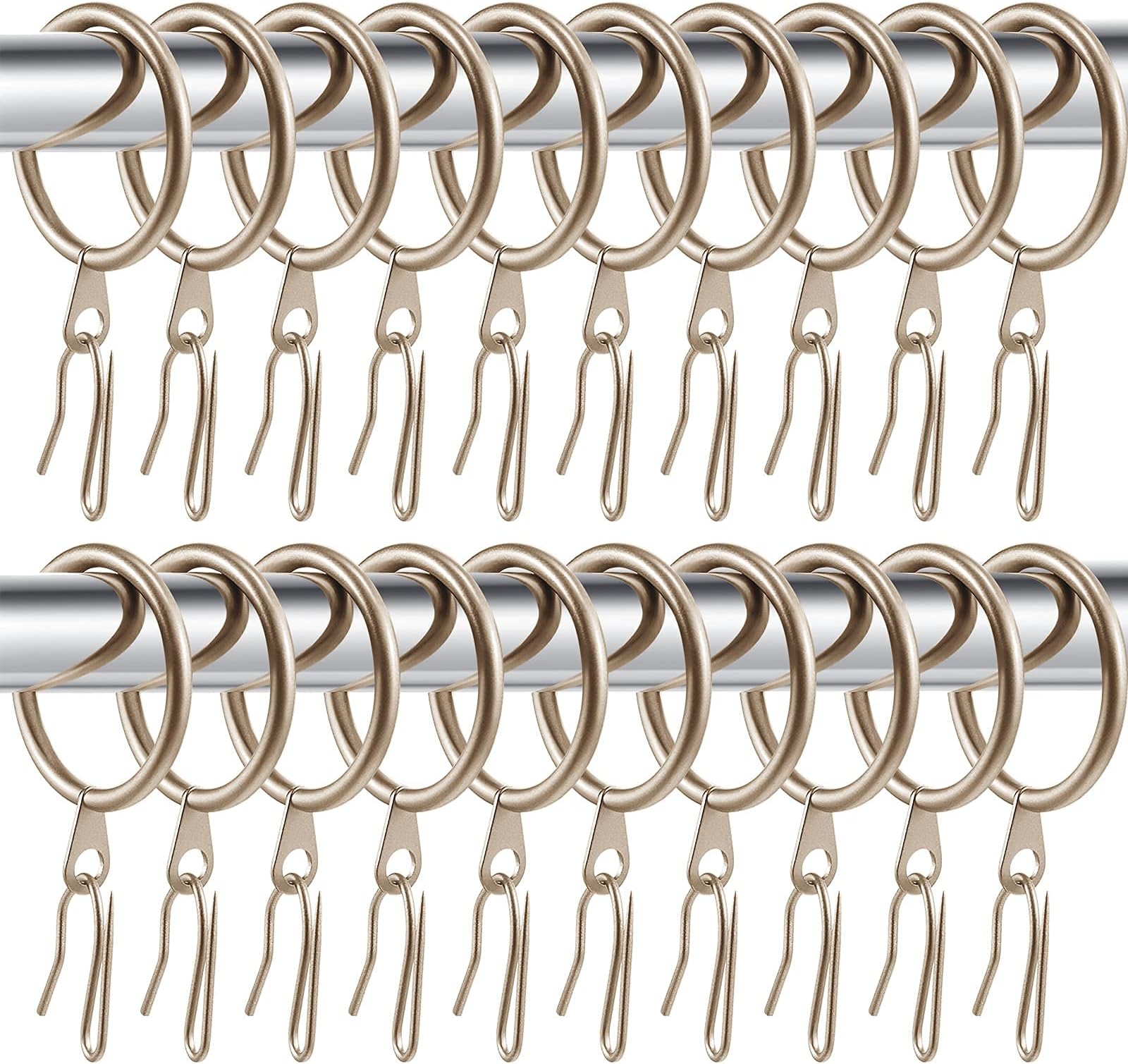Amazon.com: 60 Pieces Metal Drapery Curtain Rings Curtain Hanging Rings ...