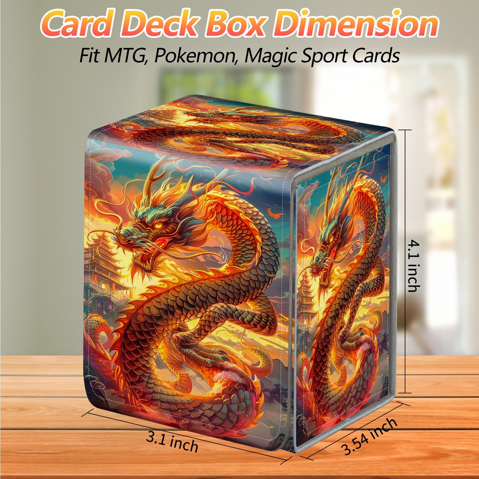 Amazon.com: JANENFNA Card Deck Box, Card Storage Box Fits 100+