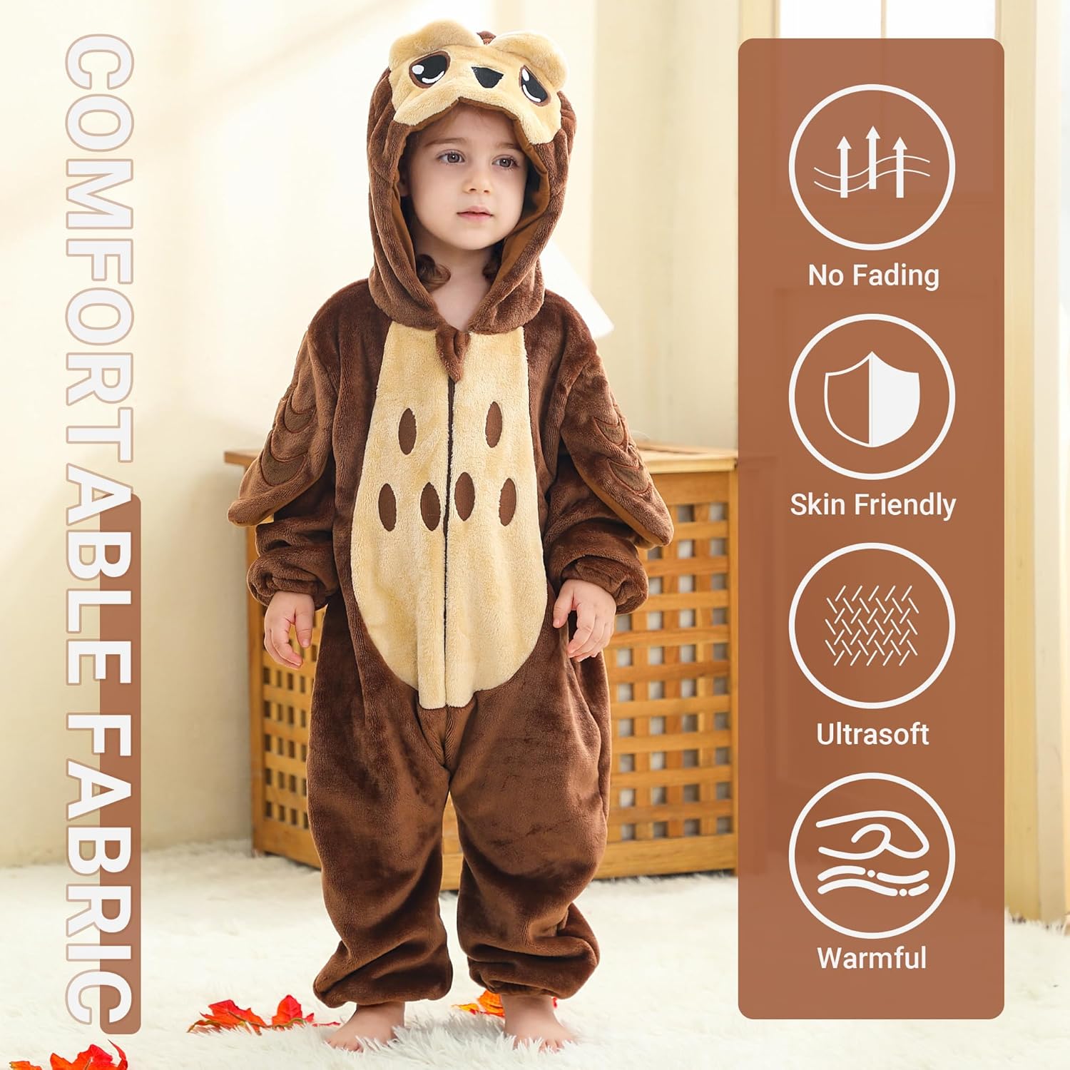 MICHLEY Unisex Baby Halloween Romper Dress up Flannel Soft Animal Cosplay Costume Outfit For Girls Boys 0-4T