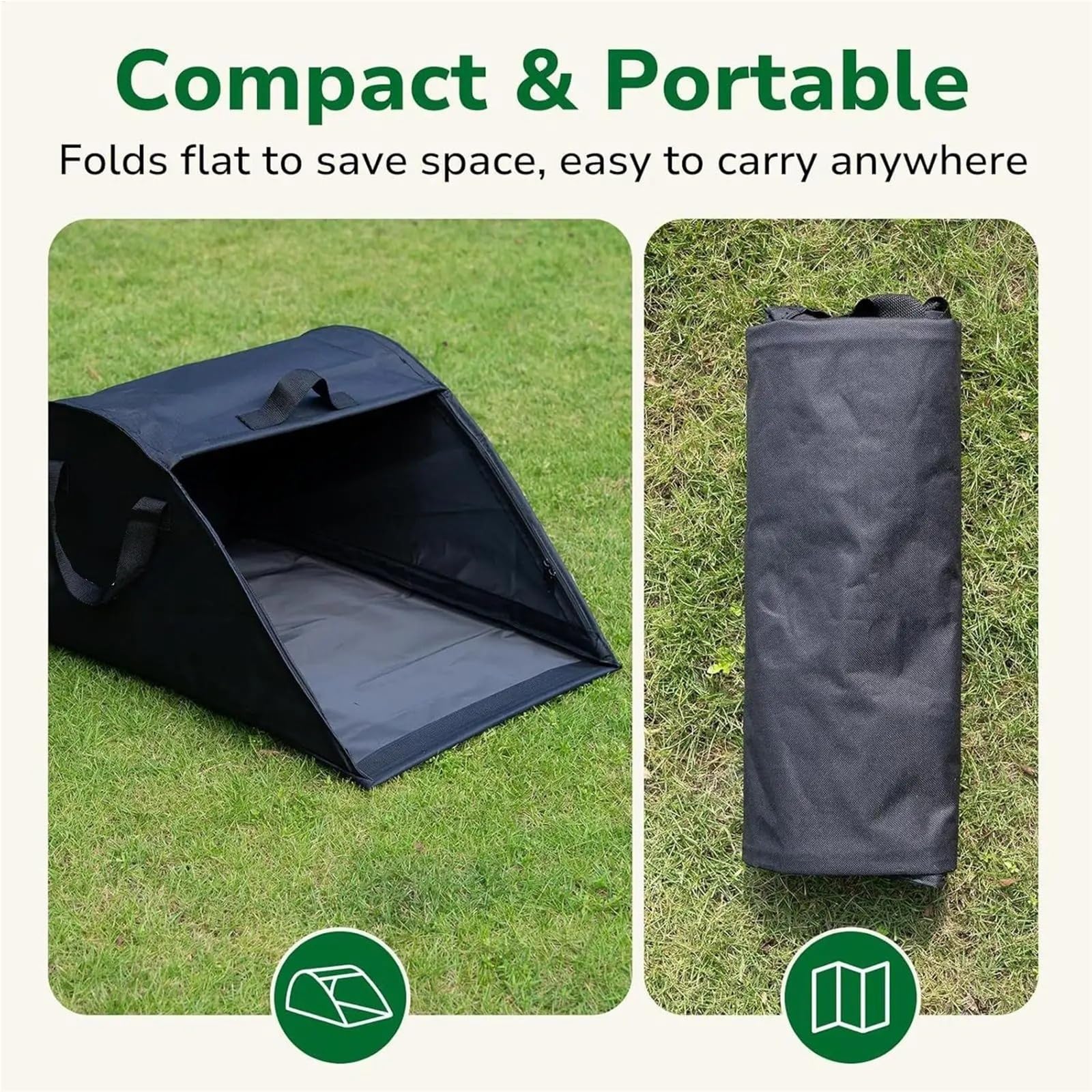 Bolsa para Residuos de Jardín Bolsas recolectoras de hojas reutilizables, grandes y resistentes