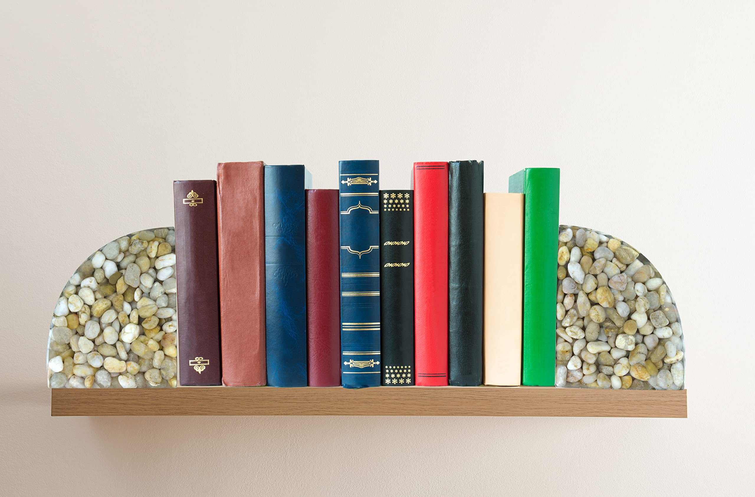 Amazon.co.jp: 天然石 小石 ブックエンド ブックエンド 棚用