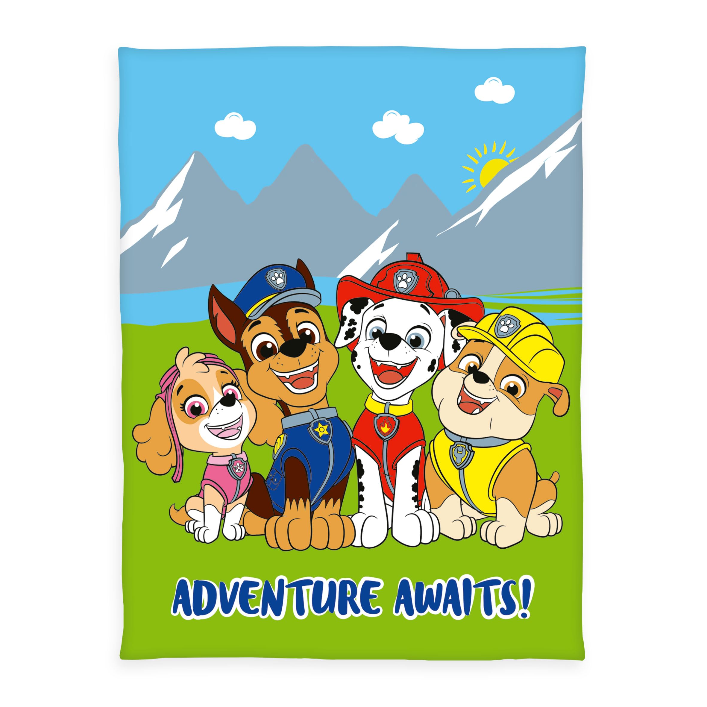 Herding Paw Patrol Fleece Blanket, Approx. 130 x 170 cm, 100% Polyester