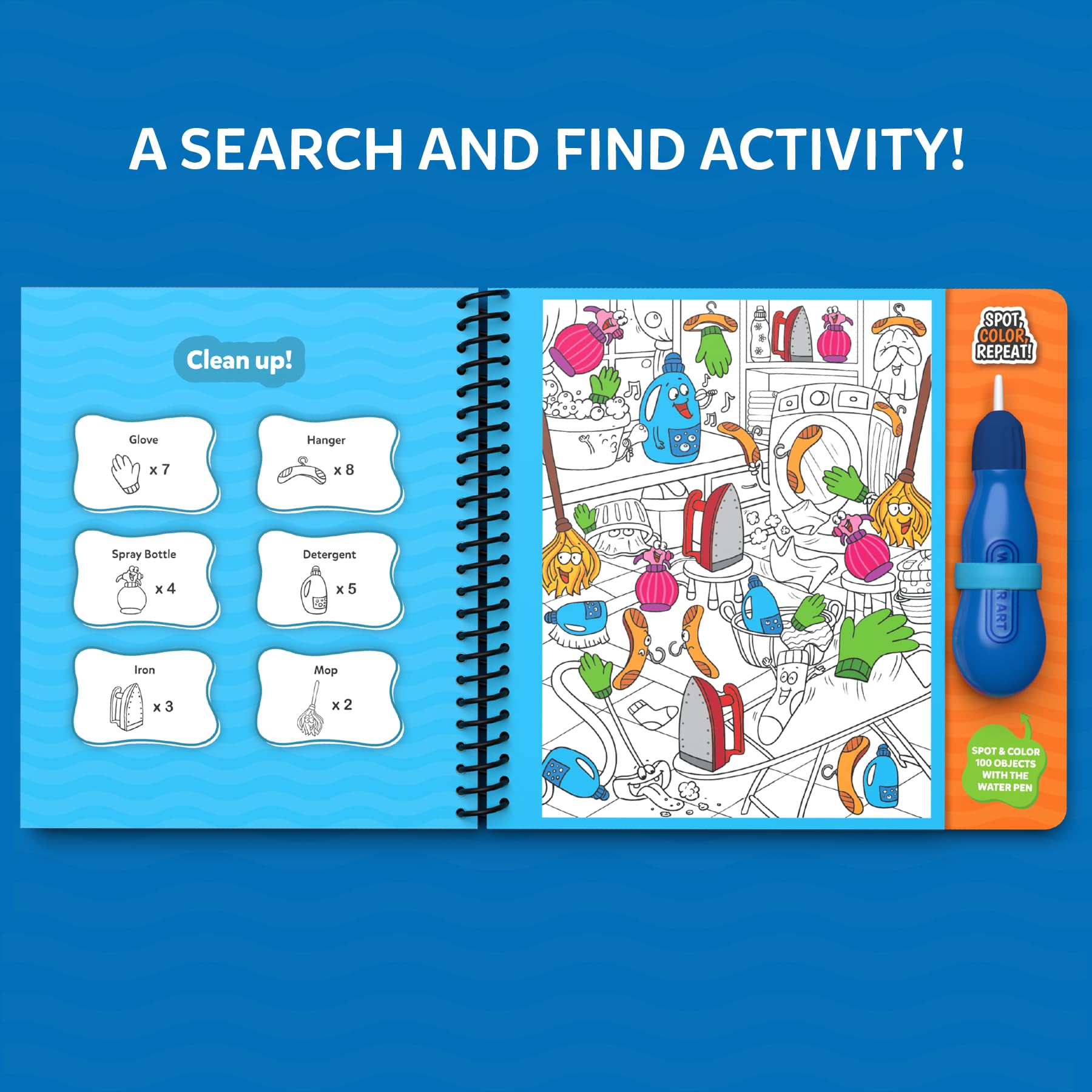 Skillmatics Reusable Search & Find Book - Water Spotter, Mess-Free, Fun Learning Activity, Travel Toy, Gifts for Boys & Girls Ages 4, 5, 6, 7, 8 - Image 6 thumbnail
