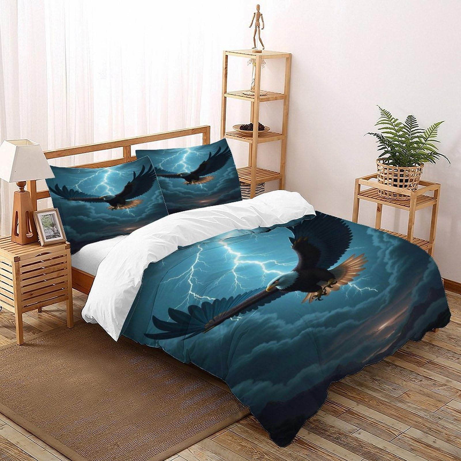 Housse de couette éclair d'aigle en microfibre douce pour transformer la déco de votre chambre
