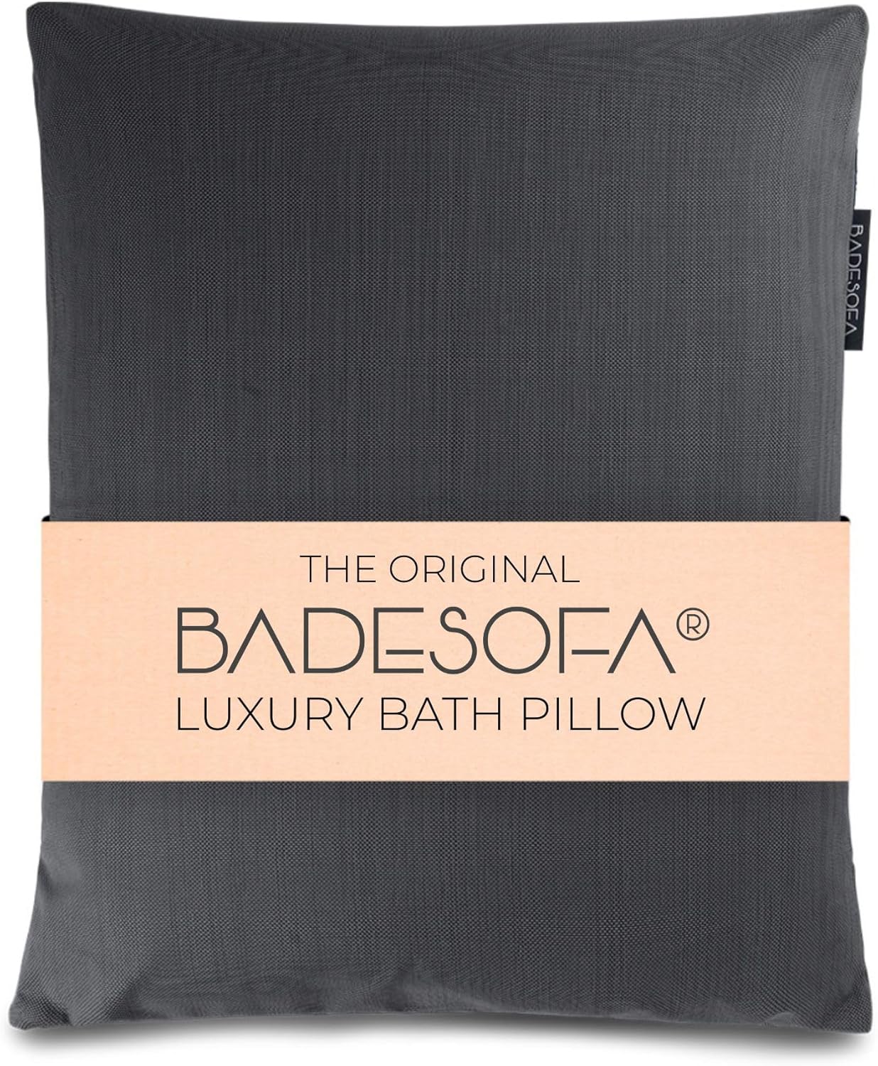 BADESOFA® Luxury Bath Pillow S - Ultra Comfortable & Quick-Drying Bath Back Pillow - Washable Full Body Bath Pillow for Bathtub - Therapeutic Head and Neck Support - Luxury Spa Cushion in Charcoal Charcoal Small