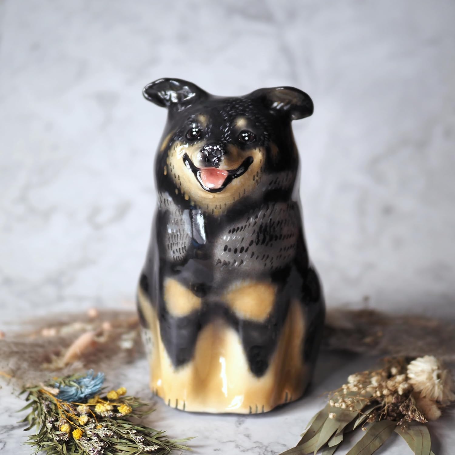 ZuZu L size Custom Ceramic Dog Sculpture, Pet Cremation Urn, Custom Pet Memorial Personalized Gift, Memorial for Pets