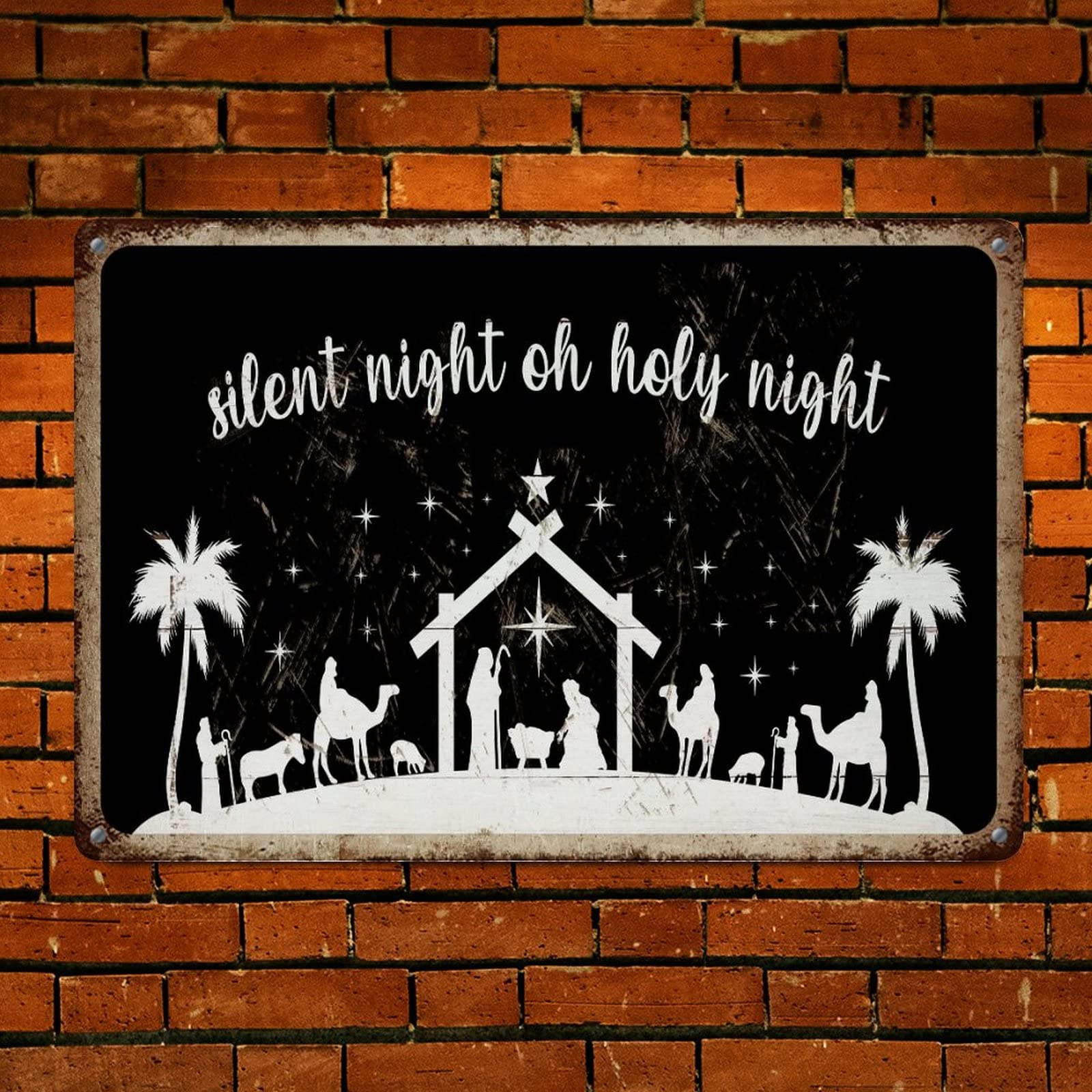 Plaque en métal vintage rétro en aluminium pour chambre et porche d'entrée 30x45 cm
