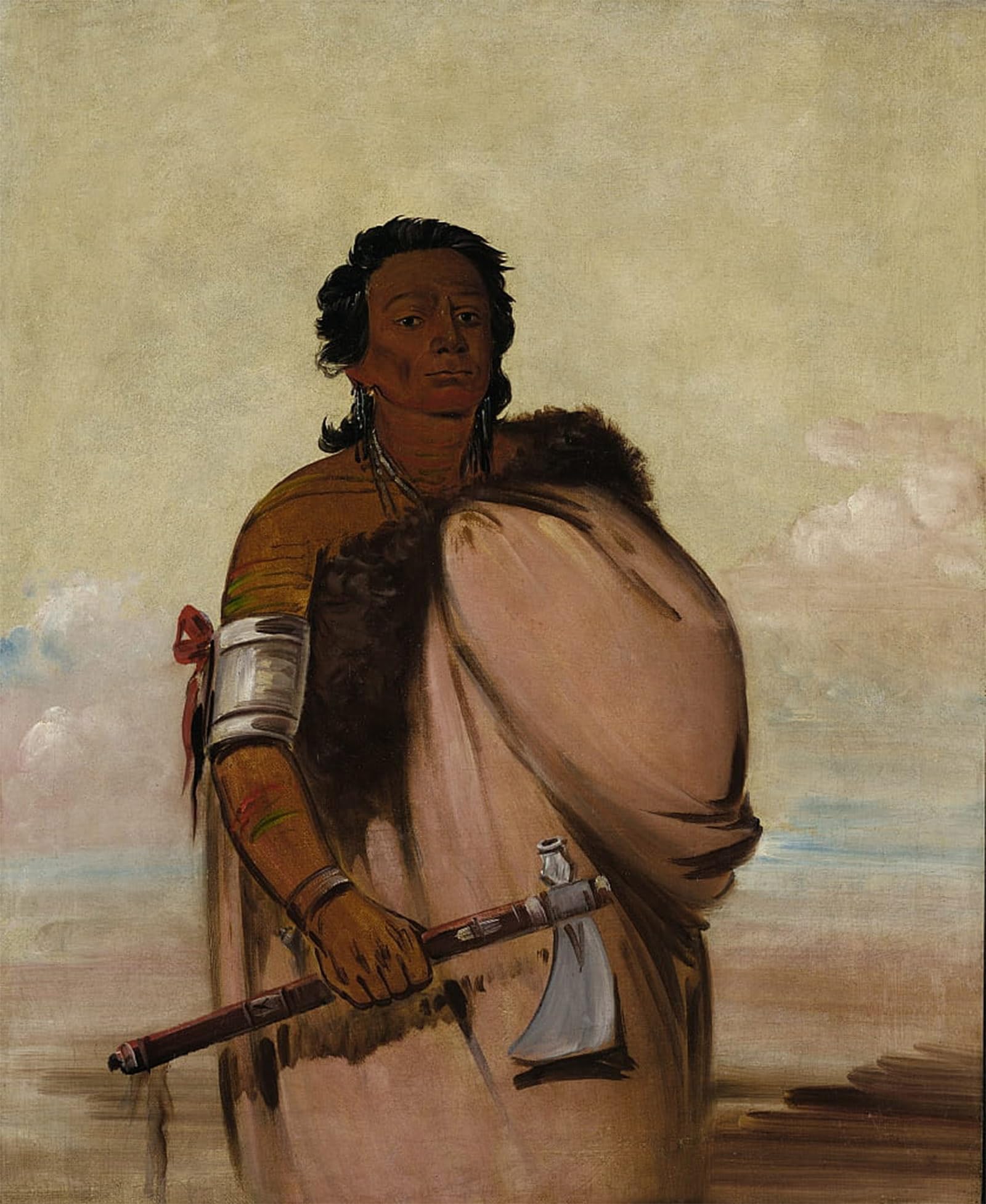 ARTXLXXBN Famous Print Painting Colorful Art Print Rotten Foot a Noted Warriories by George Catlin Canvas Art Decorations for Home Decor 60x90cm