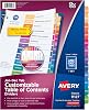Avery Jan-Dec Dividers for 3 Ring Binders, 12 Tabs per Set, Customizable Table of Contents, Multicolor Tabs, Great for Organizing Reports, Projects, and More 11127