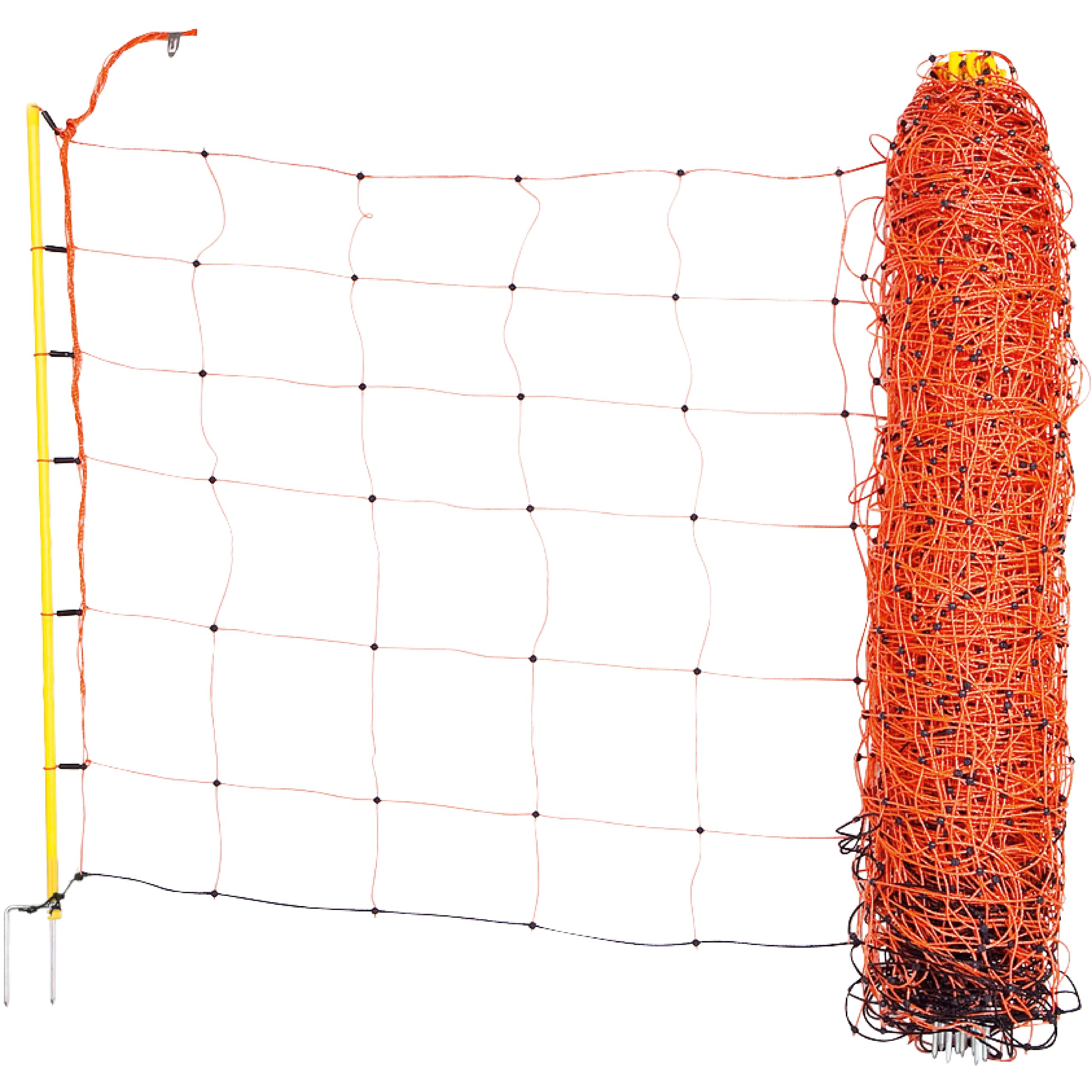 Kerbl Hobbyfarming Rete per Ovini ClassicNet, Recinzione Mobile per pascolo, Rete da pascolo, Doppia Punta, Arancione, 50m x 90cm, 13 Pali, 3 Anni di Garanzia sulla stabilità ai Raggi UV