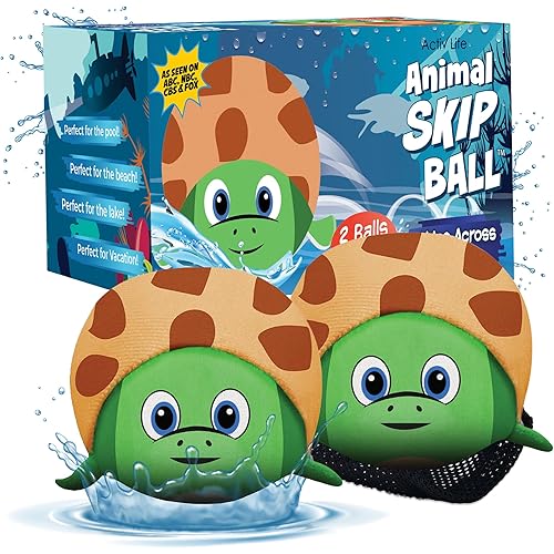 Activ Life The Ultimate Water Skip Balls, Water Bouncing Ball for Swimming Pool, Beach Toys for Friends, Family, Kids and Adults
