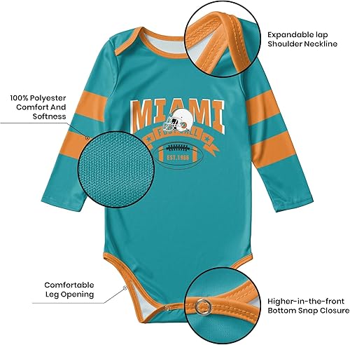 Miniatura 7 de Ropa de bebé personalizada de manga larga de fútbol ropa de bebé recién nacido, número de nombre personalizado, regalos de bebé niño niña