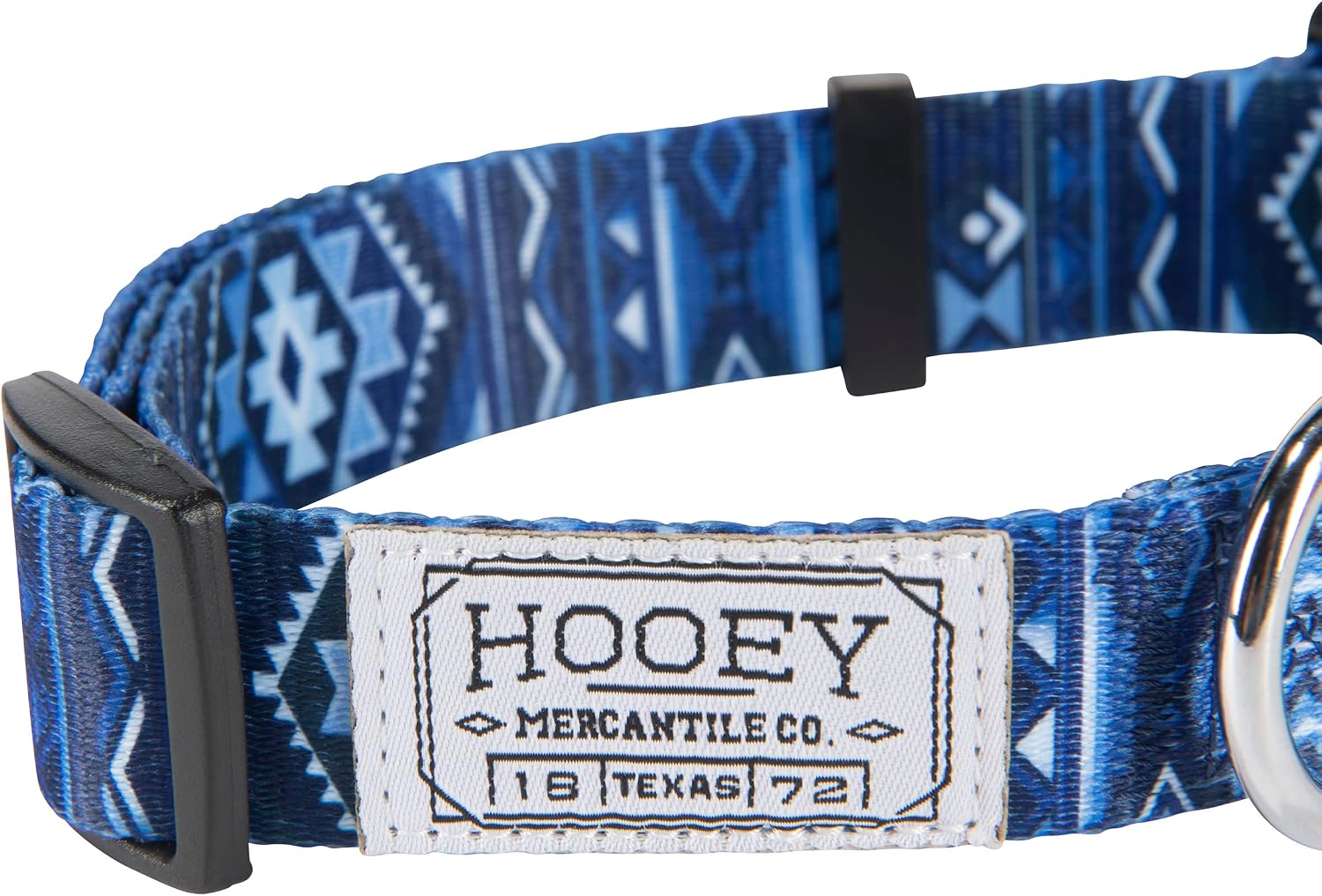 Hooey Nomad Dog Collar, Durable Polyester Webbing Collar with Graphic-Inspired Prints, Ombre Aztec, Medium