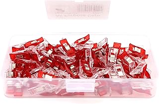 iExcell 100 Pcs Red All Purpose Craft Clips - Best for Sewing Clips, Quilting Clips, Crafters, Crochet, Knitting
