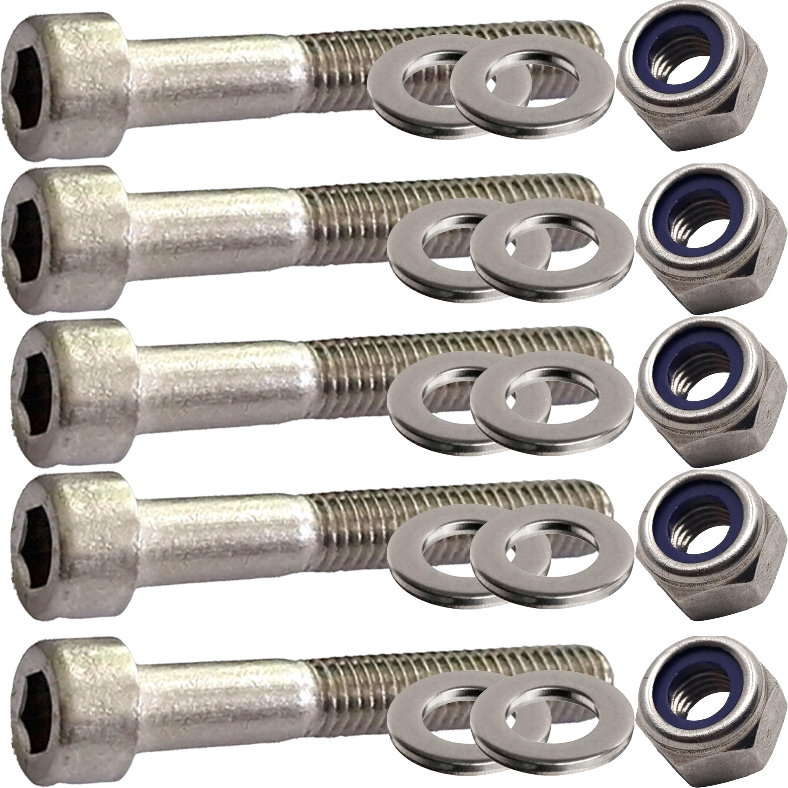 M6 x 60mm Socket Cap Bolt Set A4 316 Marine Stainless – Pack of 5 — image 1