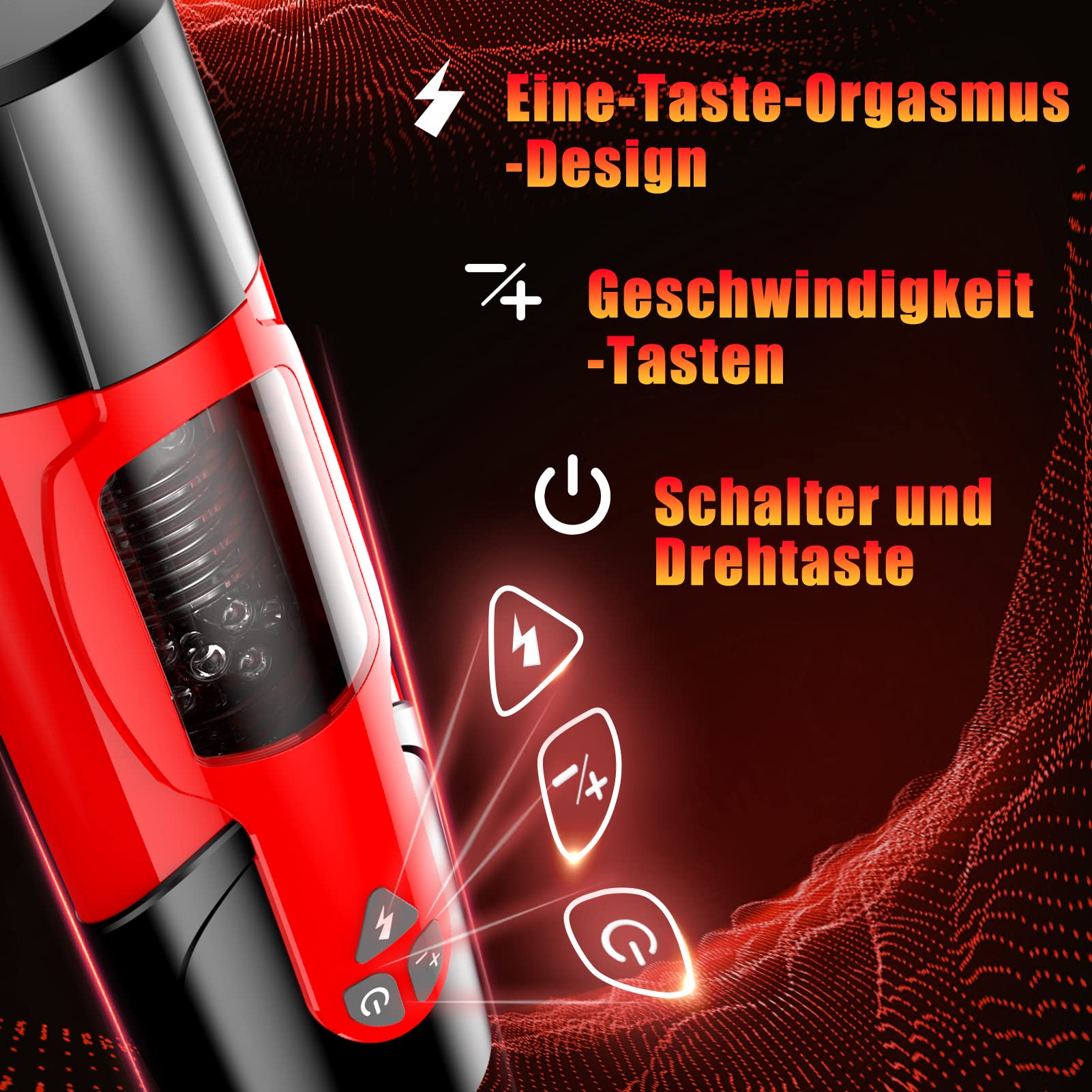 Masturbtore per Uomini Mano Libera Sex Toys, Masturbatore Uomo con 7 Modalità di Funzione Telescopica e Rotante, Sex Toysper Per Uomini