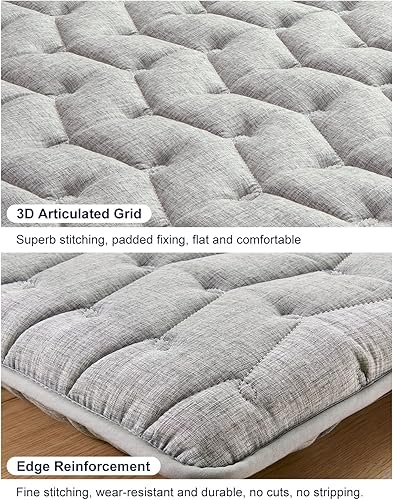 Miniatura 3 de Colchón japonés de espuma prémium de 3.2 pulgadas de grosor, tamaño individual, 39 x 80 pulgadas, 100% espuma de alta densidad, cómodo tapete para