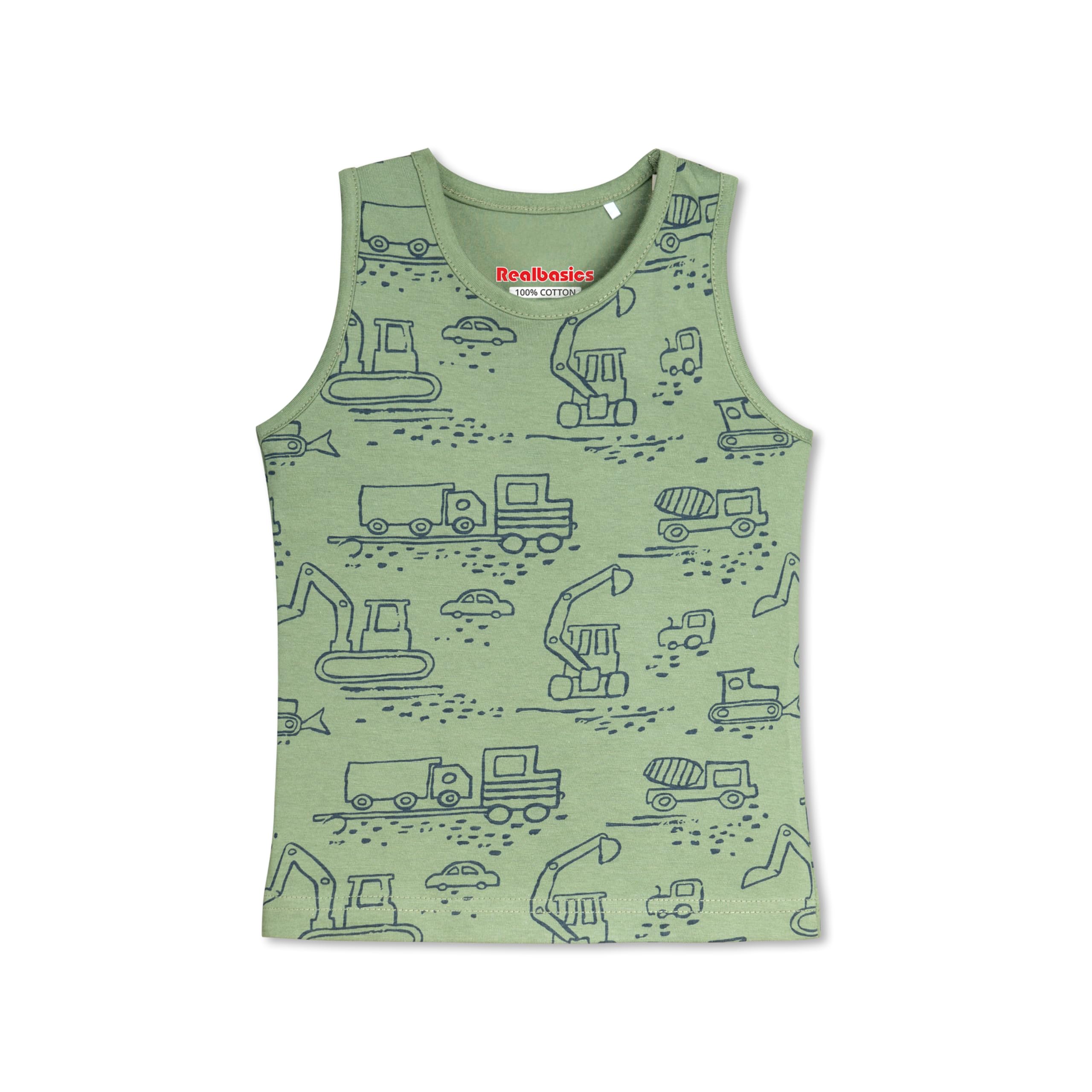 Real Basics Cotton Boys Regular Fit Vests (RB-BS-Tvest-XiKago-1112_Multicolor_11-12 Years) - Image 6 thumbnail