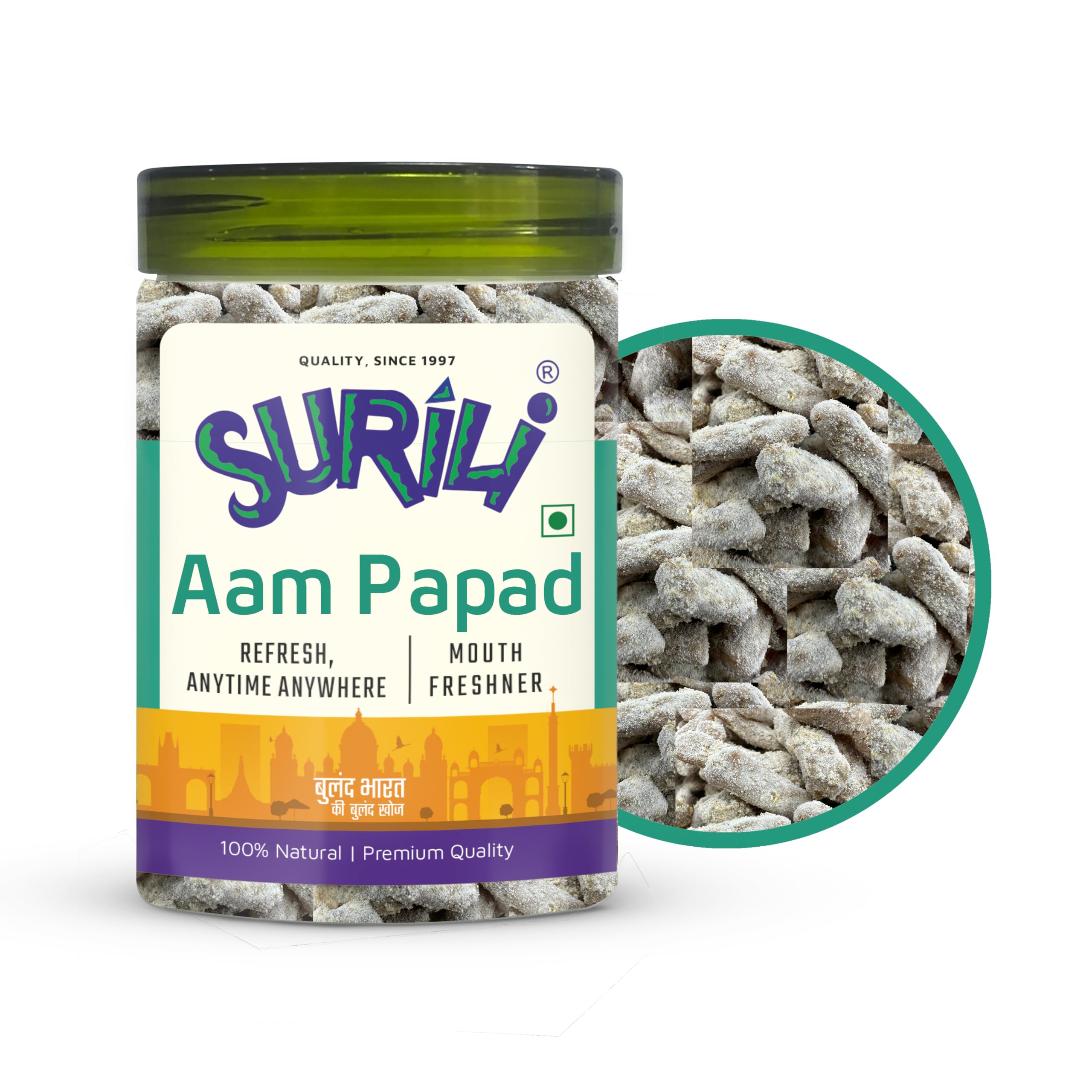 SURILI Aam Papad After Meal Mouth Freshener Candy Tin Jar (Pack 200 gram)-image-36
