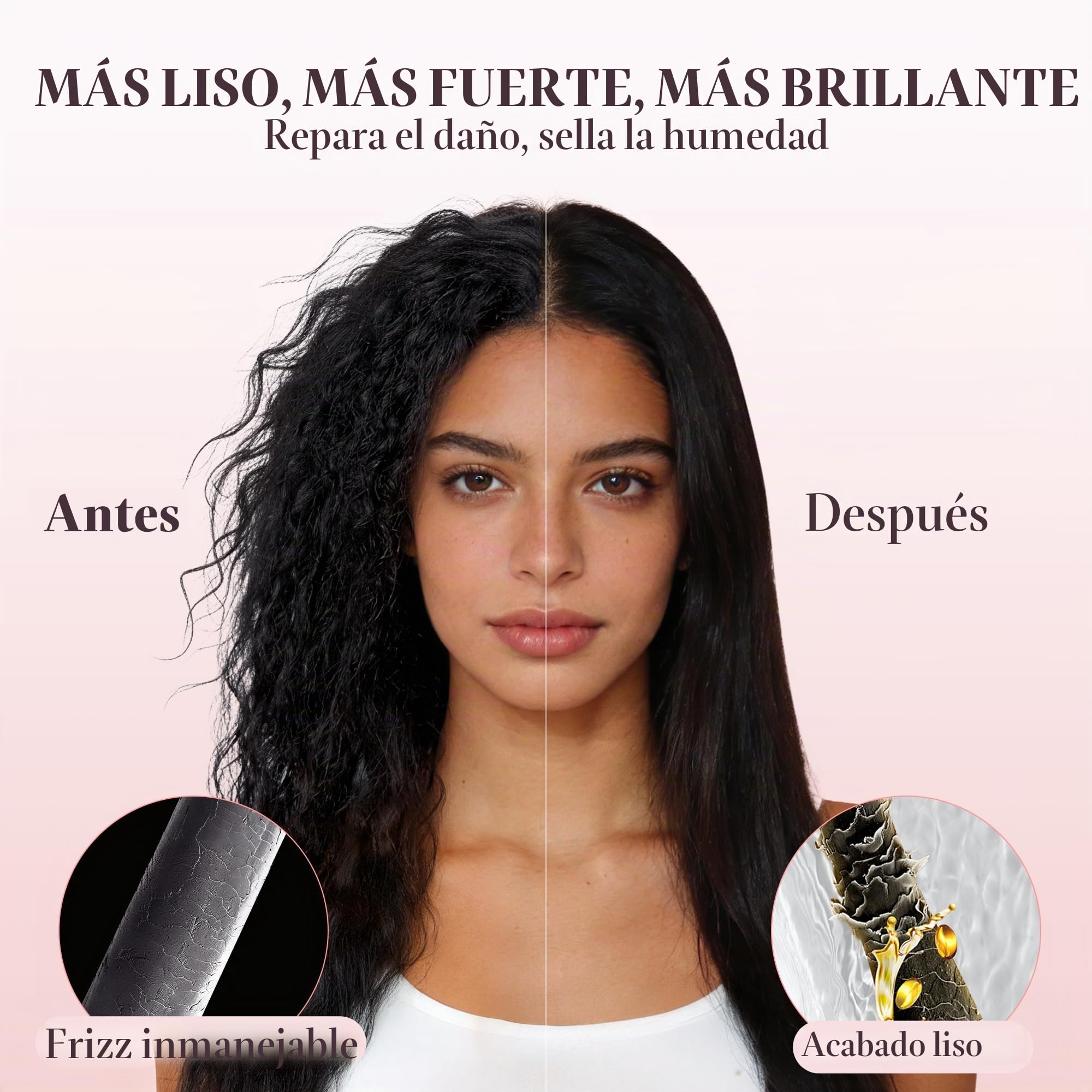 BarberBoss Plancha de pelo profesional de cerámica con placas móviles, tecnología de iones y queratina para todo tipo de cabello, alisador de peluquería (QR-8411, morado)