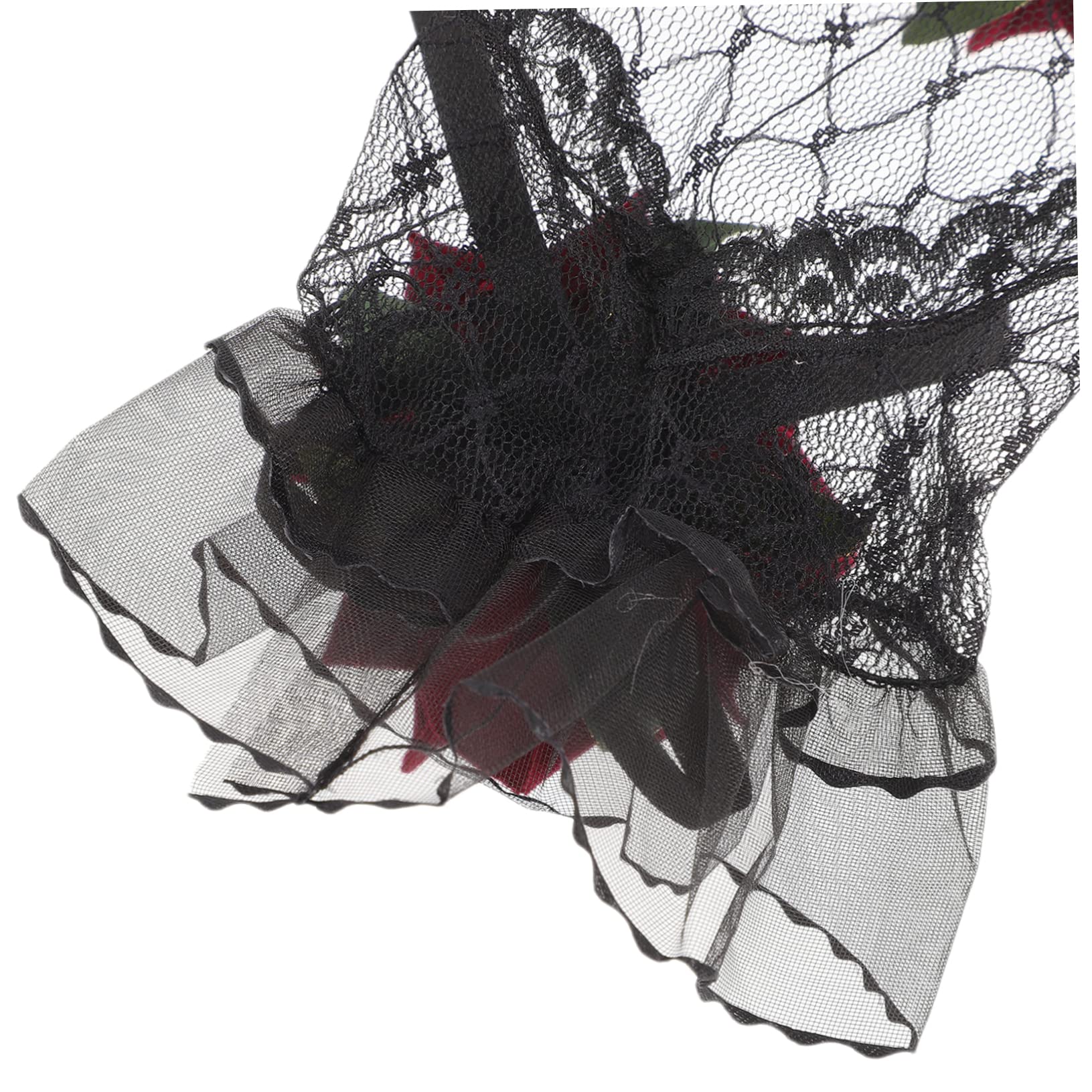 VALICLUD Guantes De Rosa Boda Mujer Paseo Fiesta Dama De Honor Guante Con Diseño De Lentejuelas Decoración De Pulsera De Novia Suministro Nupcial Mano Muñeca Flor Cordón