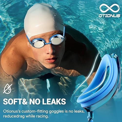 Miniatura 6 de Gafas de natación para adultos, hombres, mujeres y jóvenes, con correa elástica, gafas de natación sin tirones de pelo espejolentes transparentes