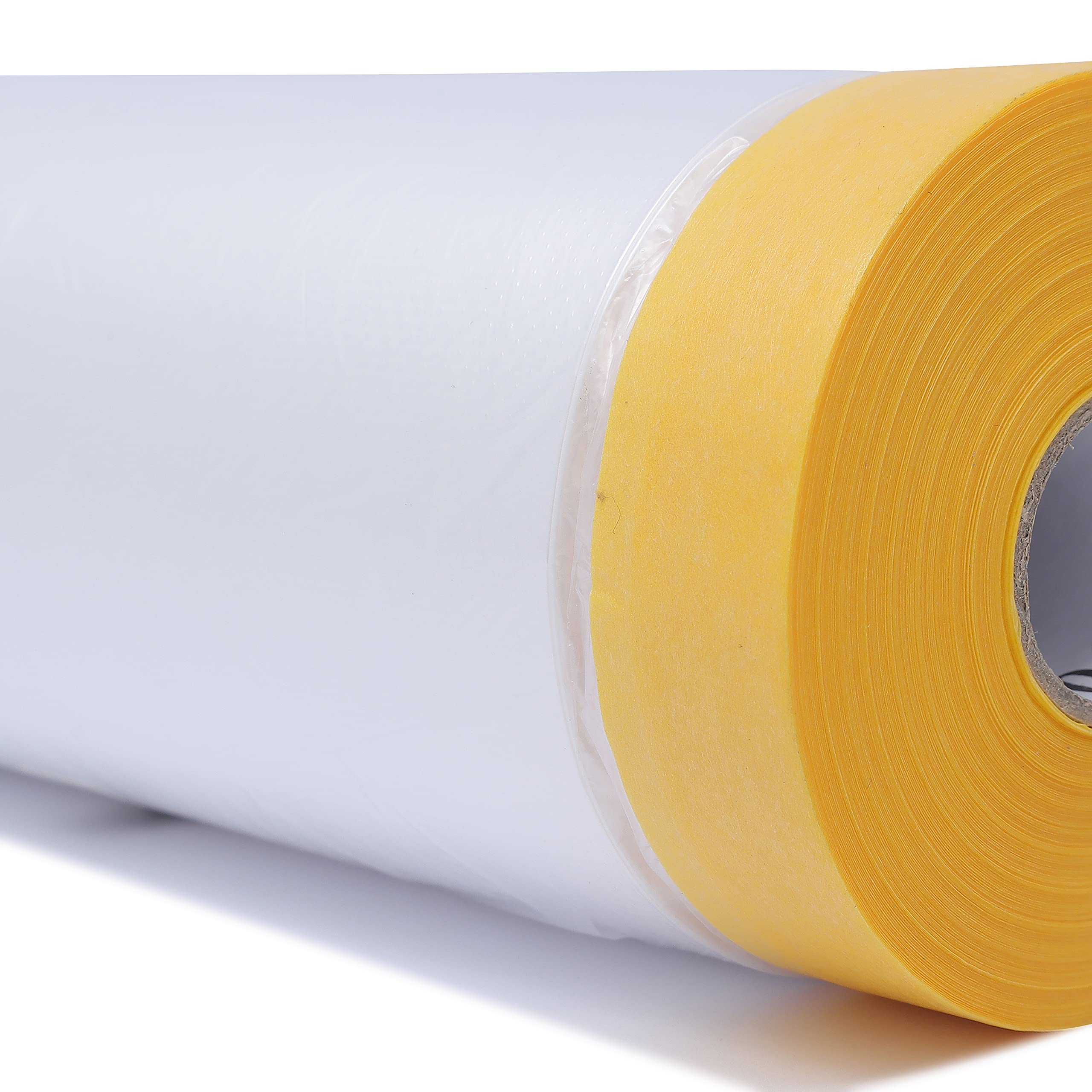 gws 9 Rollen Maler-Abdeckfolie mit Washi- Tape, Faltmasker für scharfe und flache Farbkanten, rückstandslos entfernbar, |33 m x 1100 mm